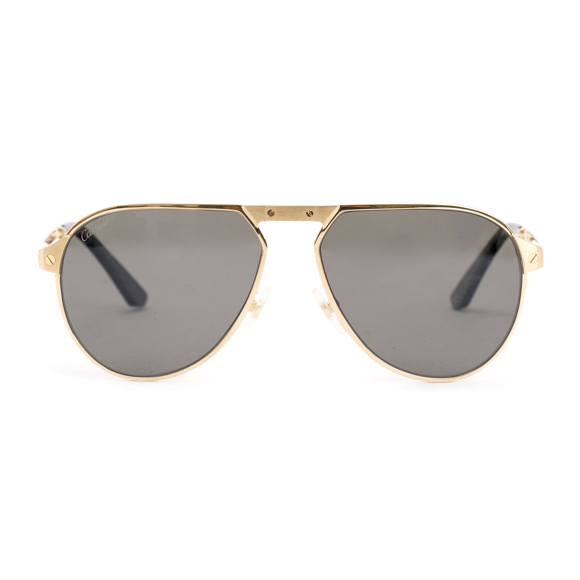 Cartier Santos De Cartier CT0265S Folding Sunglasses w/ Box & Case