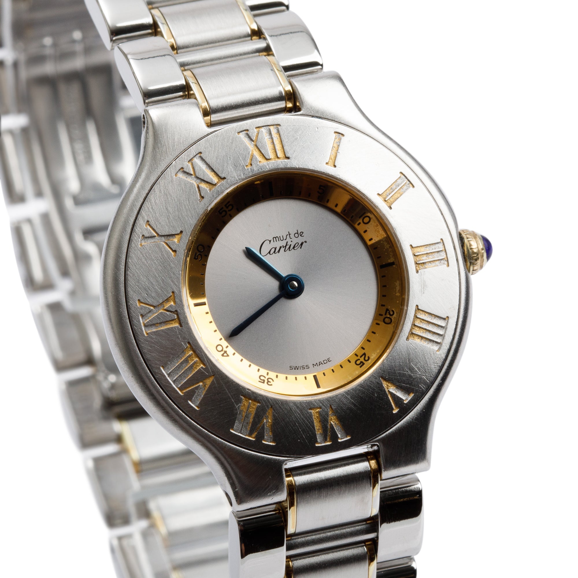 Cartier Stainless Steel & 18k Gold Plated Must De Cartier 21 31 MM Quartz Watch