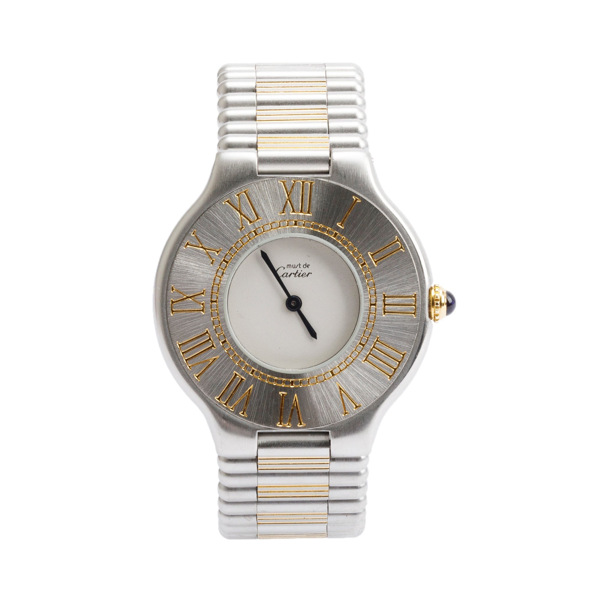 Cartier Stainless Steel & 18k Gold Plated Must De Cartier 21 31 MM Quartz Watch 9010