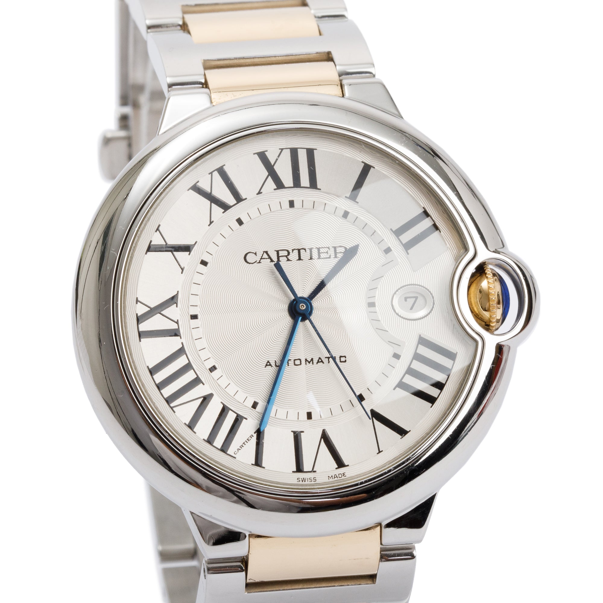 Cartier Stainless Steel & 18k Yellow Gold Ballon Bleu de Cartier 42MM Automatic Watch w/ Box & Papers