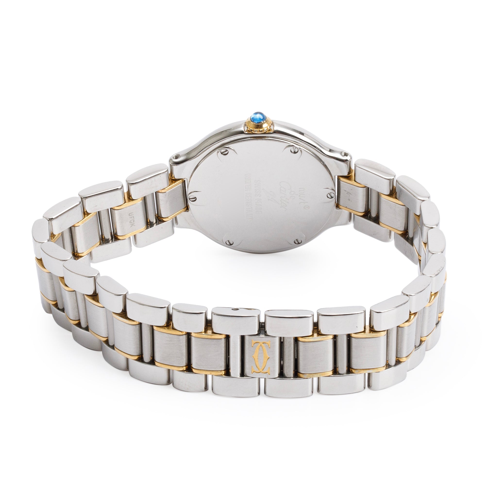 Cartier Stainless Steel & 18k Yellow Gold Plated Must de Cartier 21 28 MM Watch 1340 w/ Box & Papers