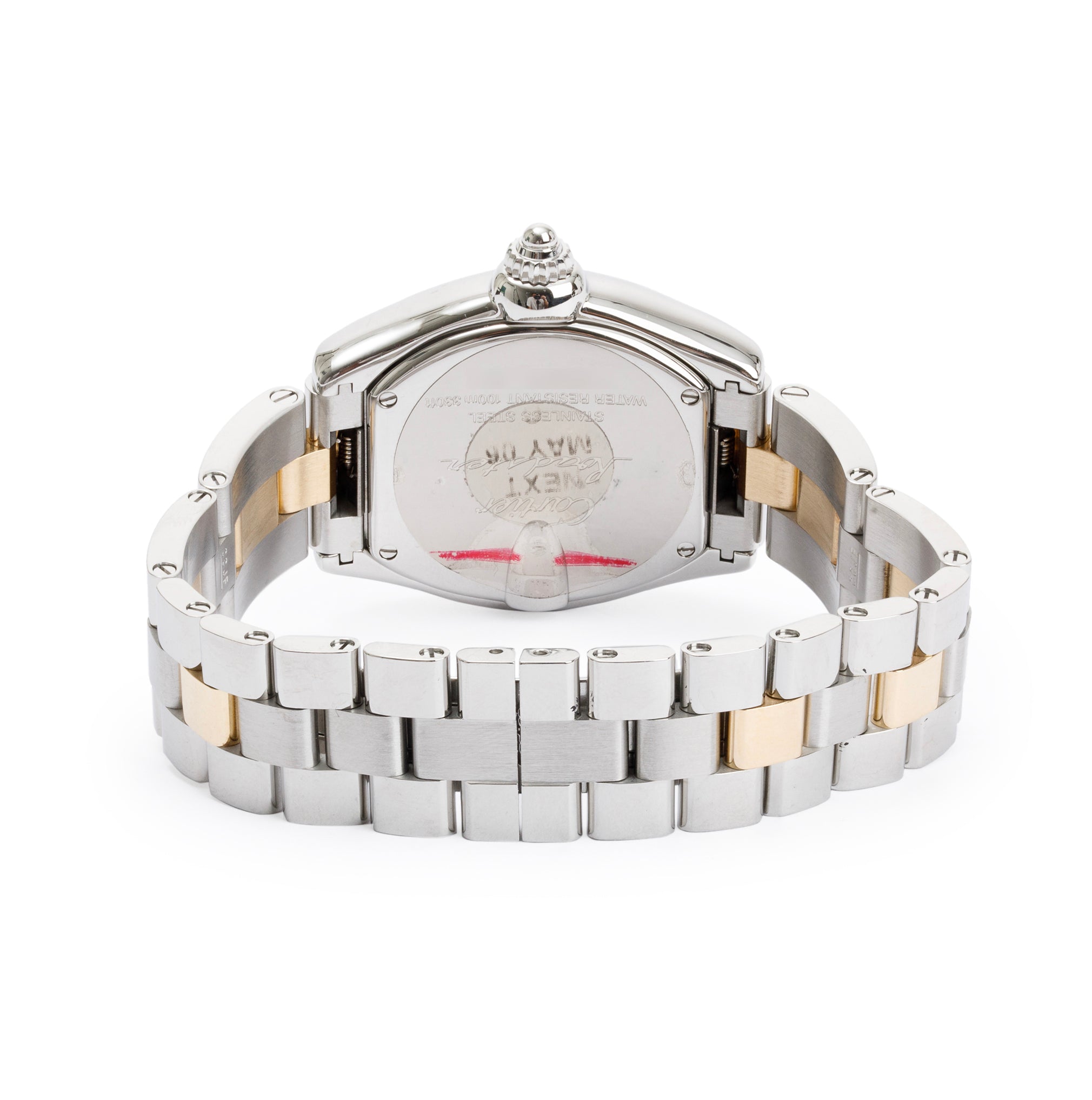 Cartier Stainless Steel & 18k Yellow Gold Roadster 31MM Quartz Watch w/ Box, Extra Strap & Papers