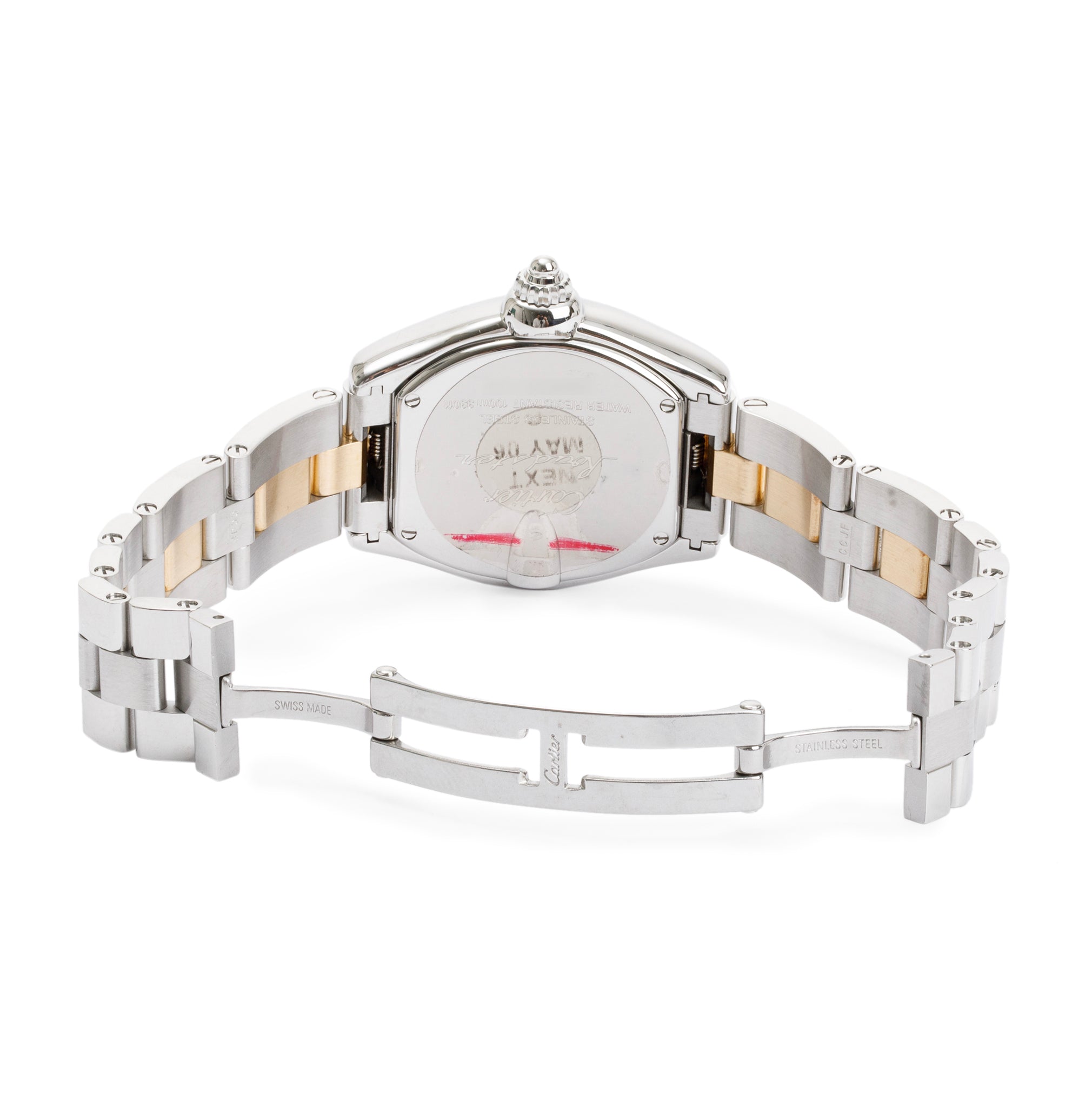 Cartier Stainless Steel & 18k Yellow Gold Roadster 31MM Quartz Watch w/ Box, Extra Strap & Papers