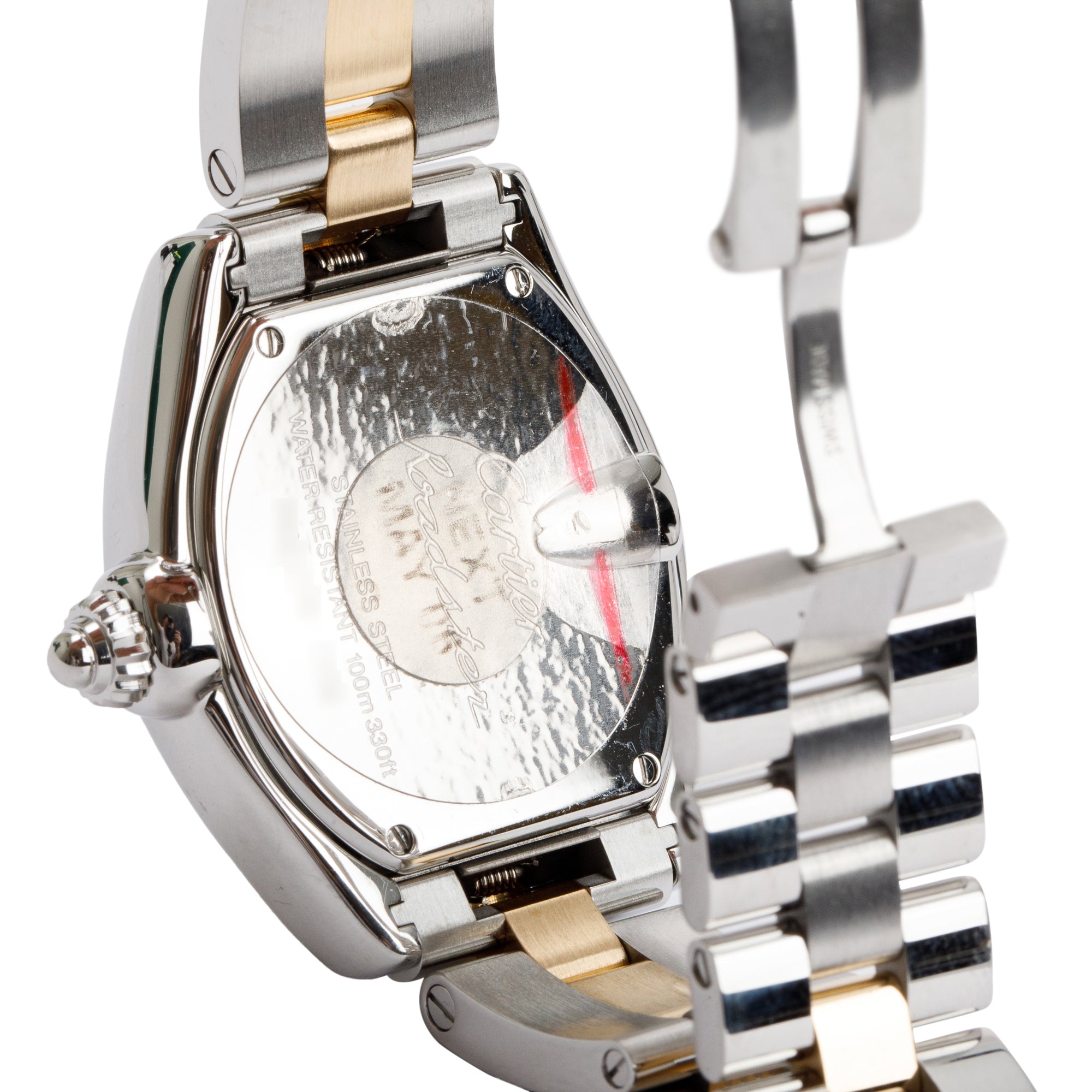 Cartier Stainless Steel & 18k Yellow Gold Roadster 31MM Quartz Watch w/ Box, Extra Strap & Papers