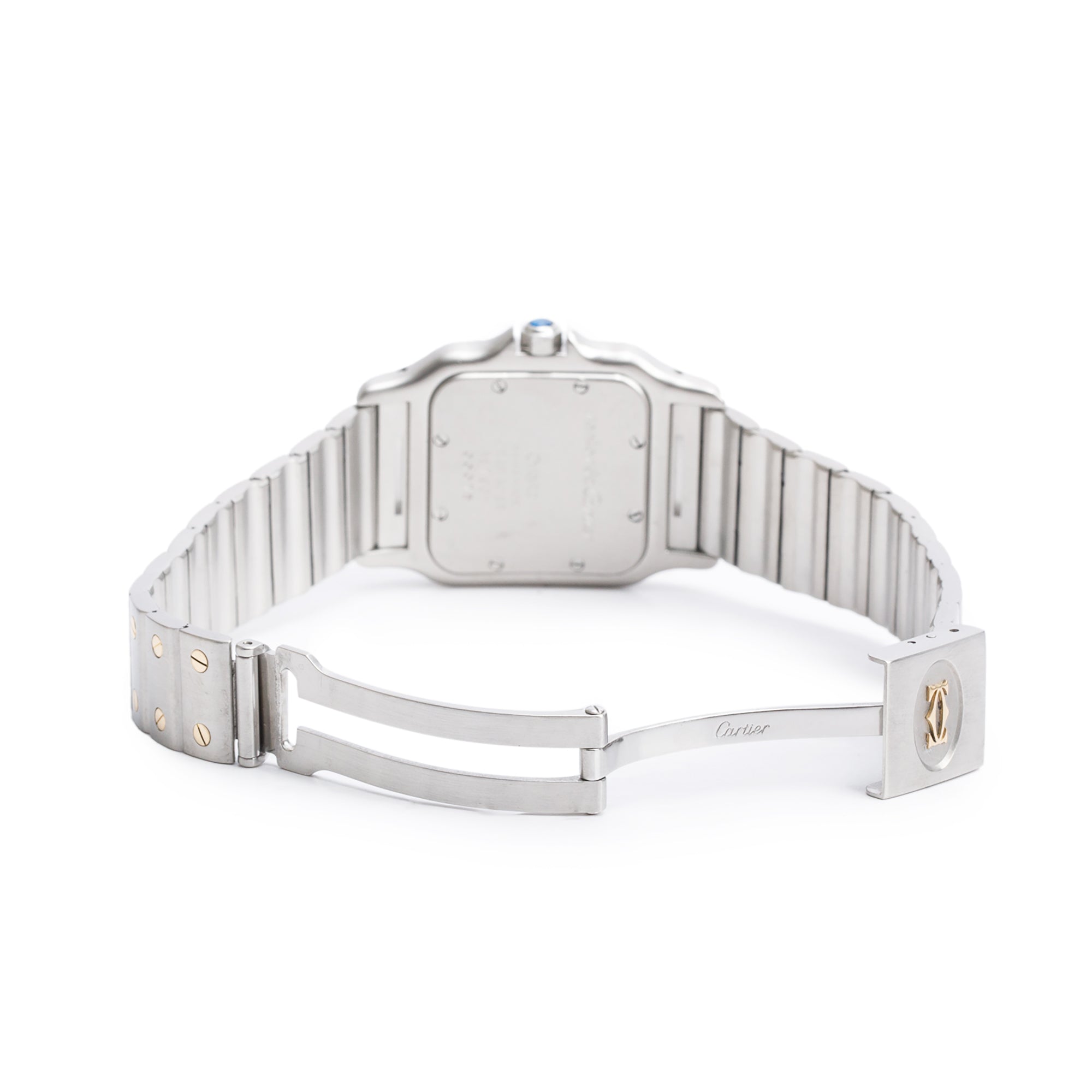 Cartier Stainless Steel & 18k Yellow Gold Santos De Cartier Galbee Quartz Watch