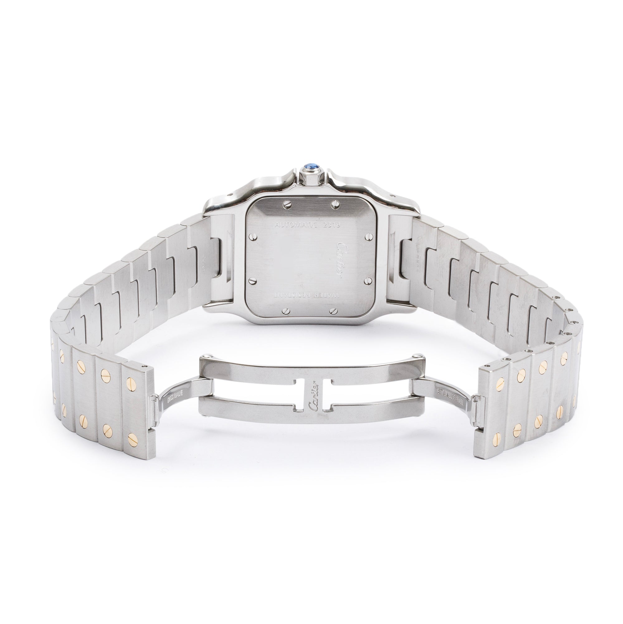 Cartier Stainless Steel & 18k Yellow Gold Santos Galbee Automatic Watch