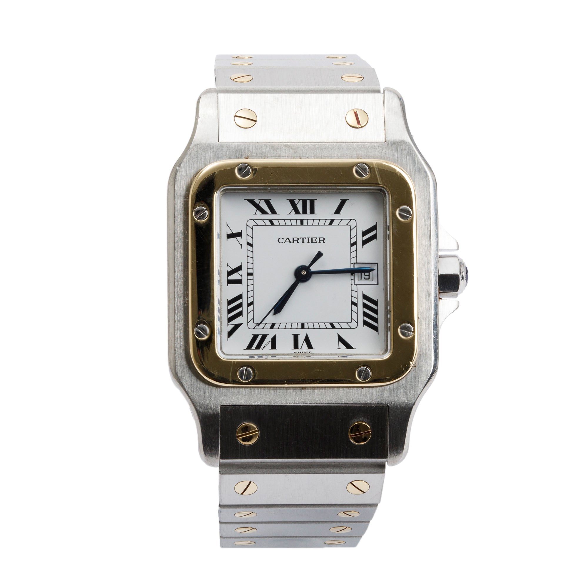 Cartier Stainless Steel & 18k Yellow Gold Santos Galbee Automatic Watch