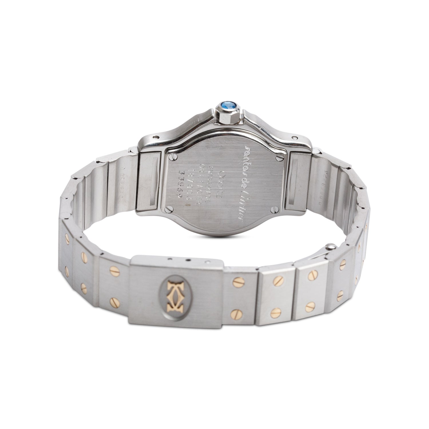 Cartier Stainless Steel & 18k Yellow Gold Santos Octagon 25 MM Quartz Watch