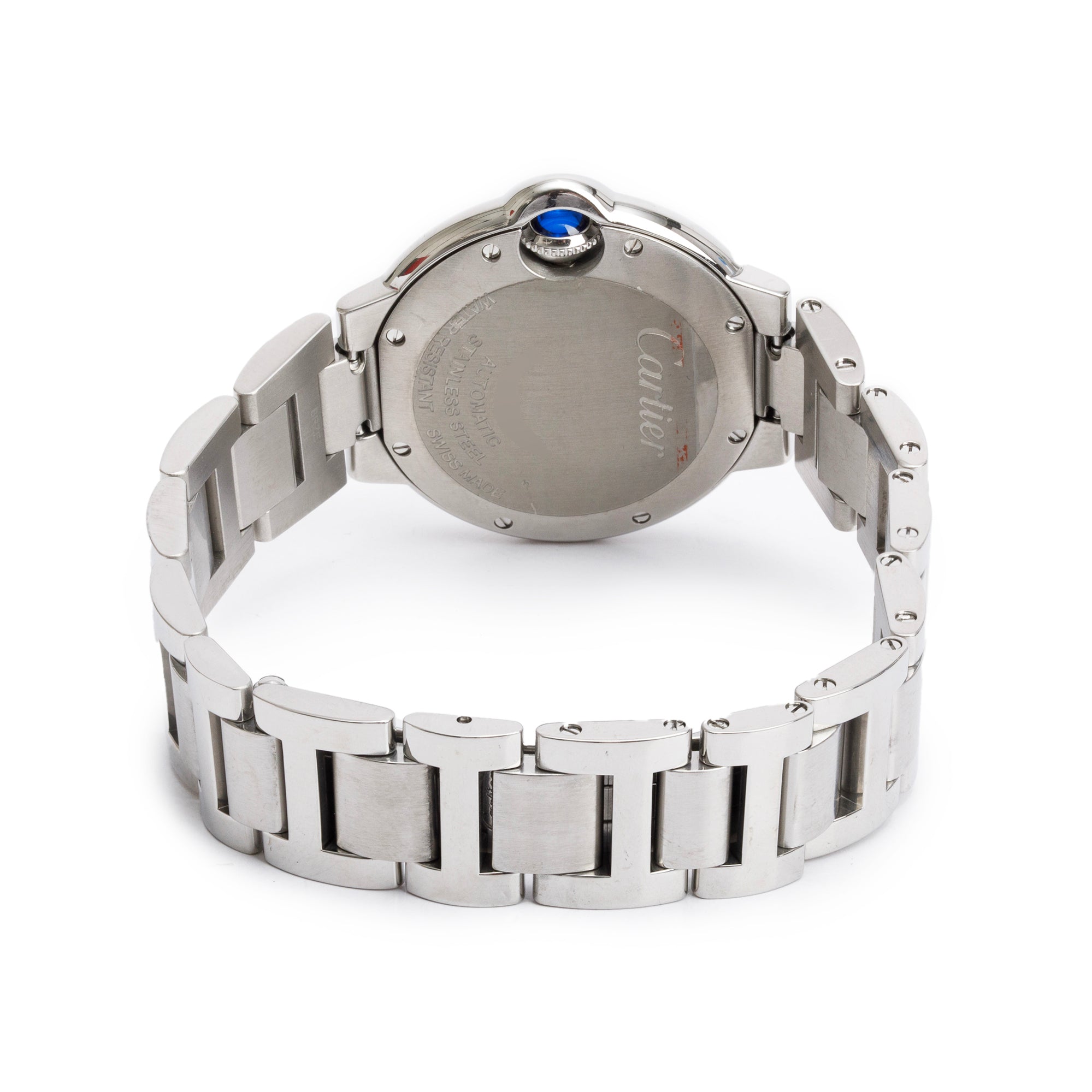 Cartier Stainless Steel Ballon Bleu de Cartier 33 MM Automatic Watch 3489 w/ Box & Papers