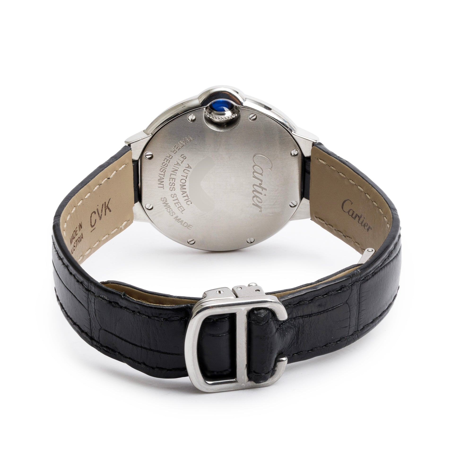 Cartier Stainless Steel Ballon Bleu de Cartier 33 MM Automatic Watch 3489 w/ Extra Strap