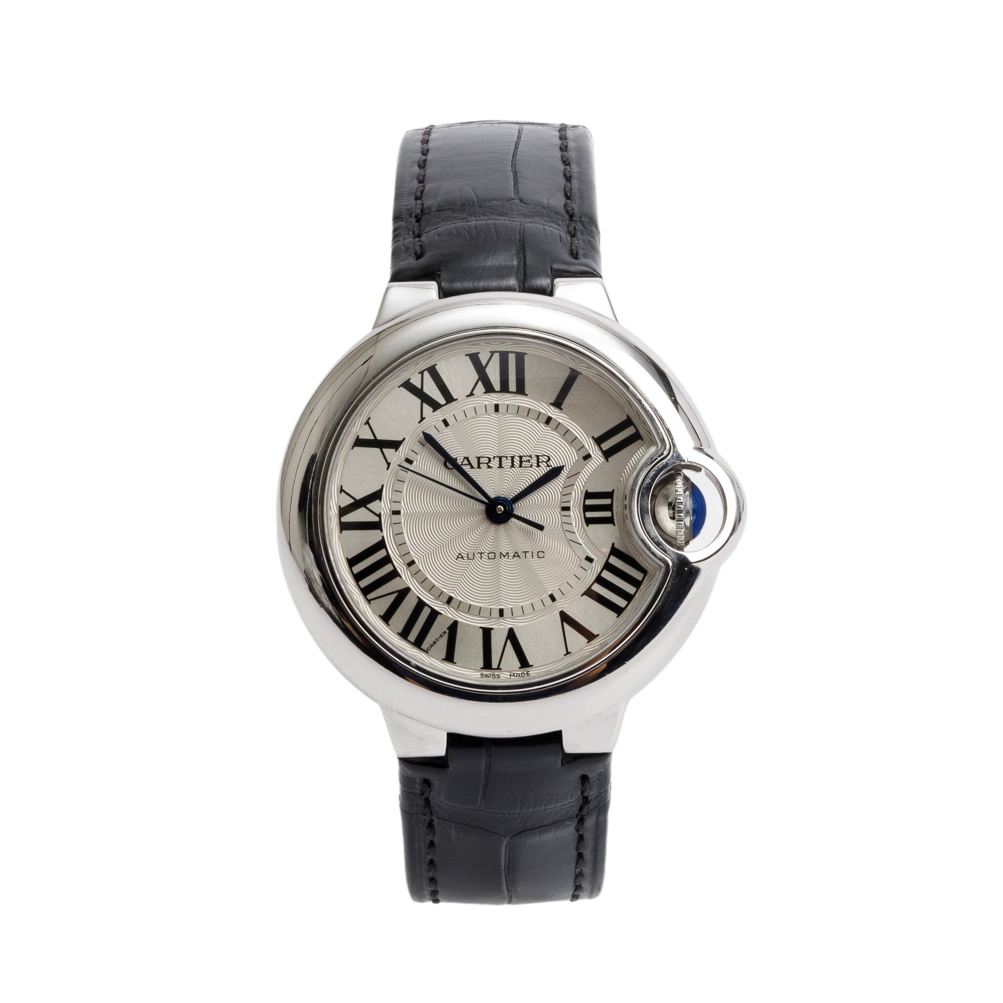 Cartier Stainless Steel Ballon Bleu de Cartier 33 MM Automatic Watch 3489 w/ Extra Strap