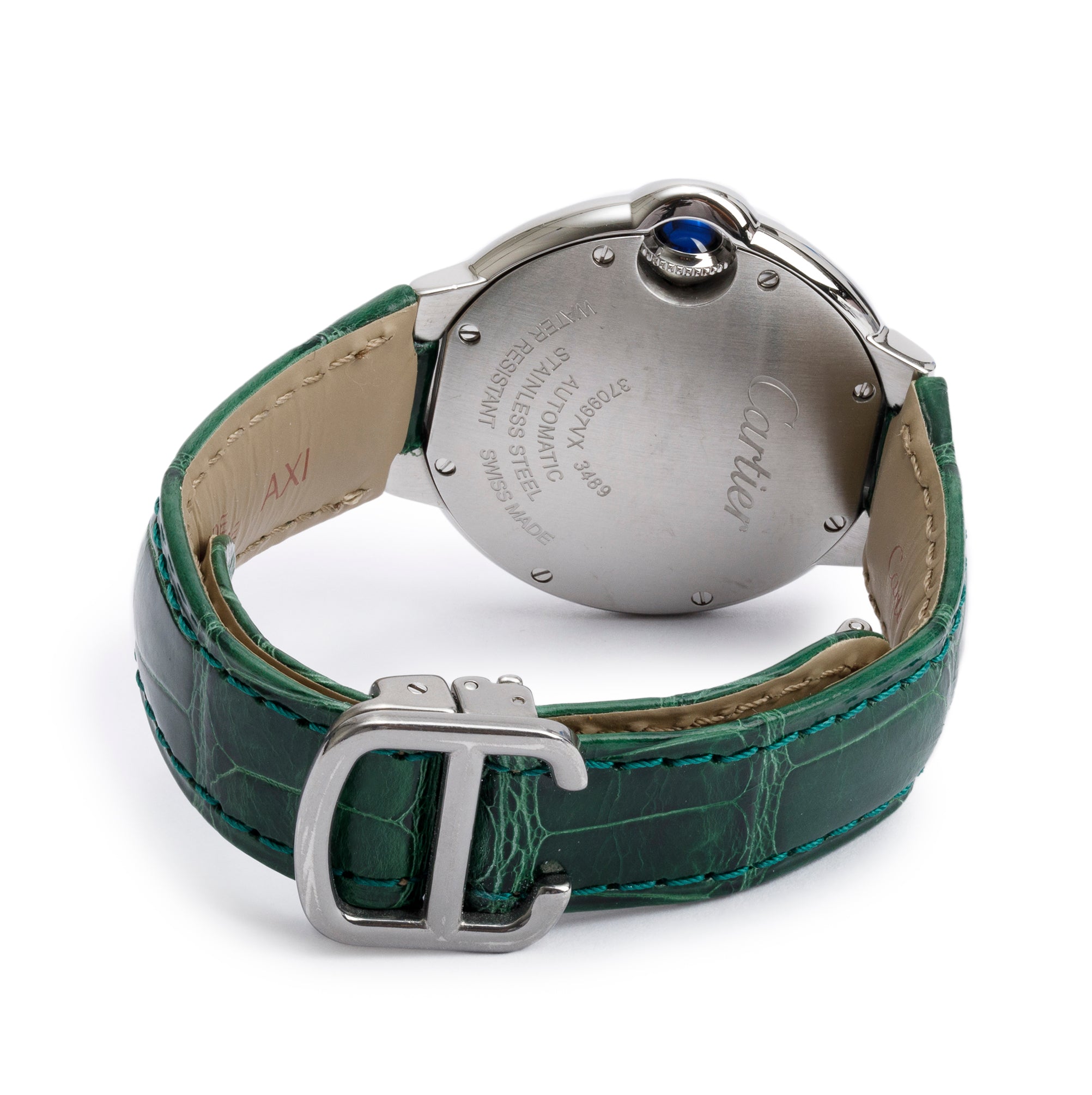 Cartier Stainless Steel Ballon Bleu de Cartier 33MM Automatic Watch 3489 w/ Extra Strap