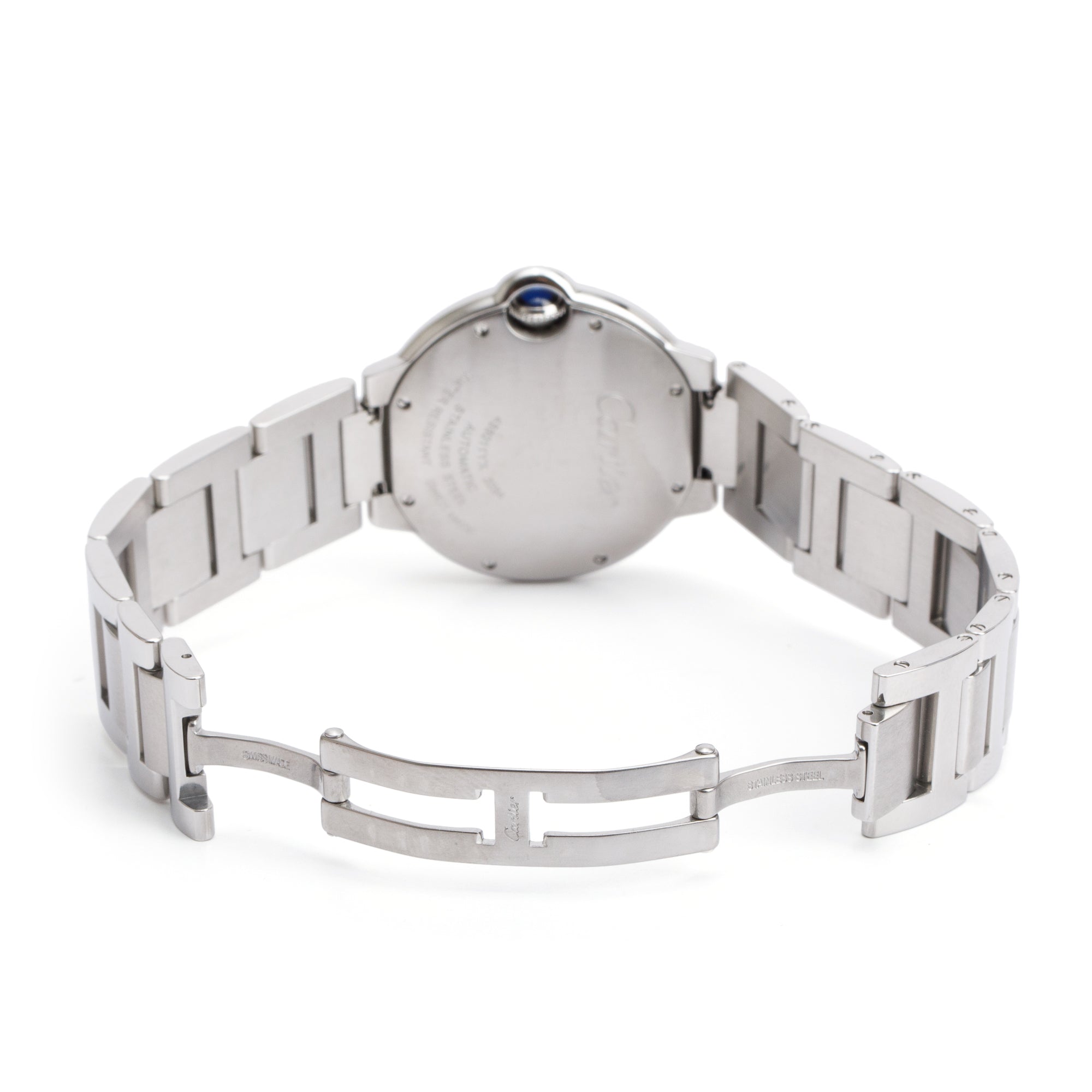 Cartier Stainless Steel Ballon Bleu de Cartier 36 MM Automatic Watch 3284 w/ Box, Papers, & Extra Straps