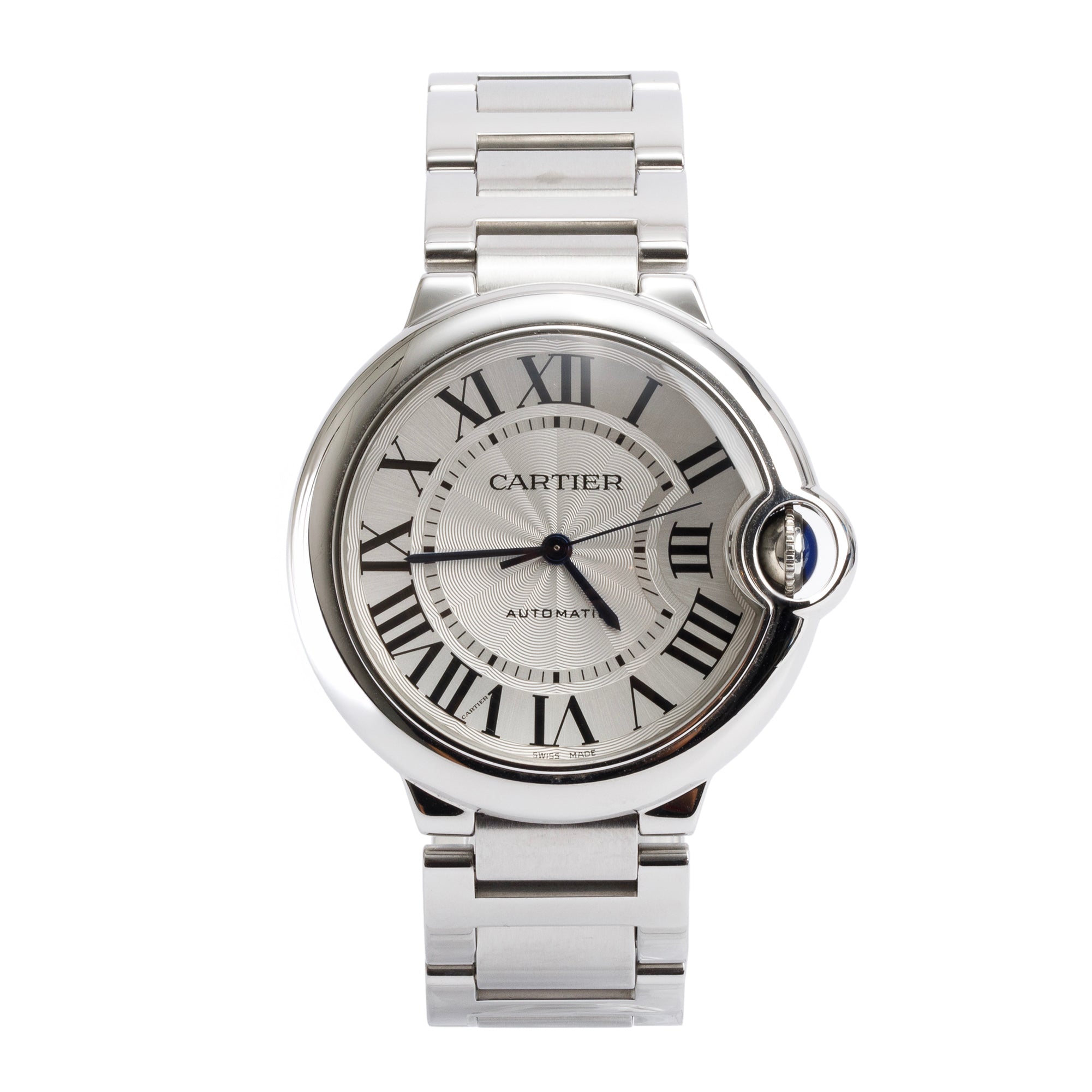 Cartier Stainless Steel Ballon Bleu de Cartier 36 MM Automatic Watch 3284 w/ Box, Papers, & Extra Straps