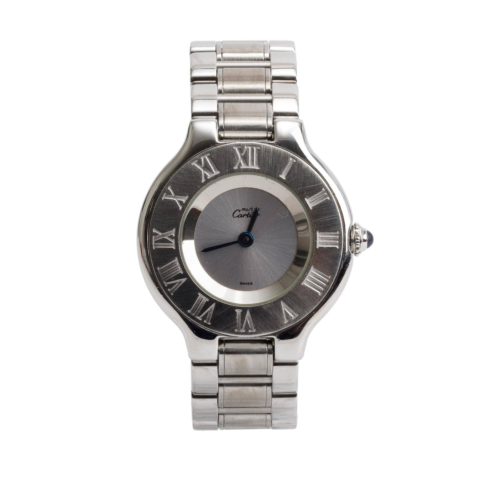 Cartier Stainless Steel Must de Cartier 21 28 MM Watch 1340
