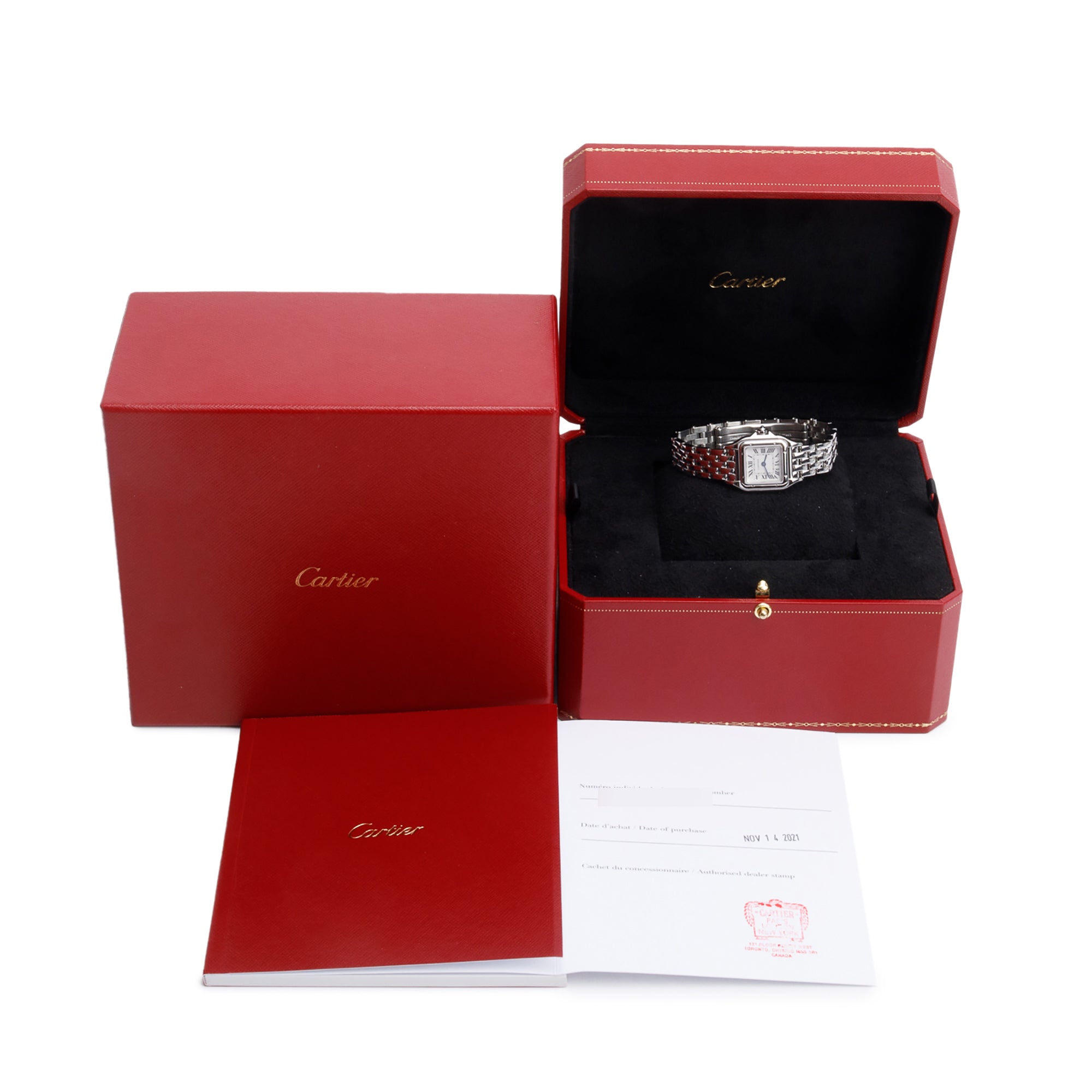 Cartier Stainless Steel Panthere de Cartier Watch, Small Model 4177 w/ Box & Papers