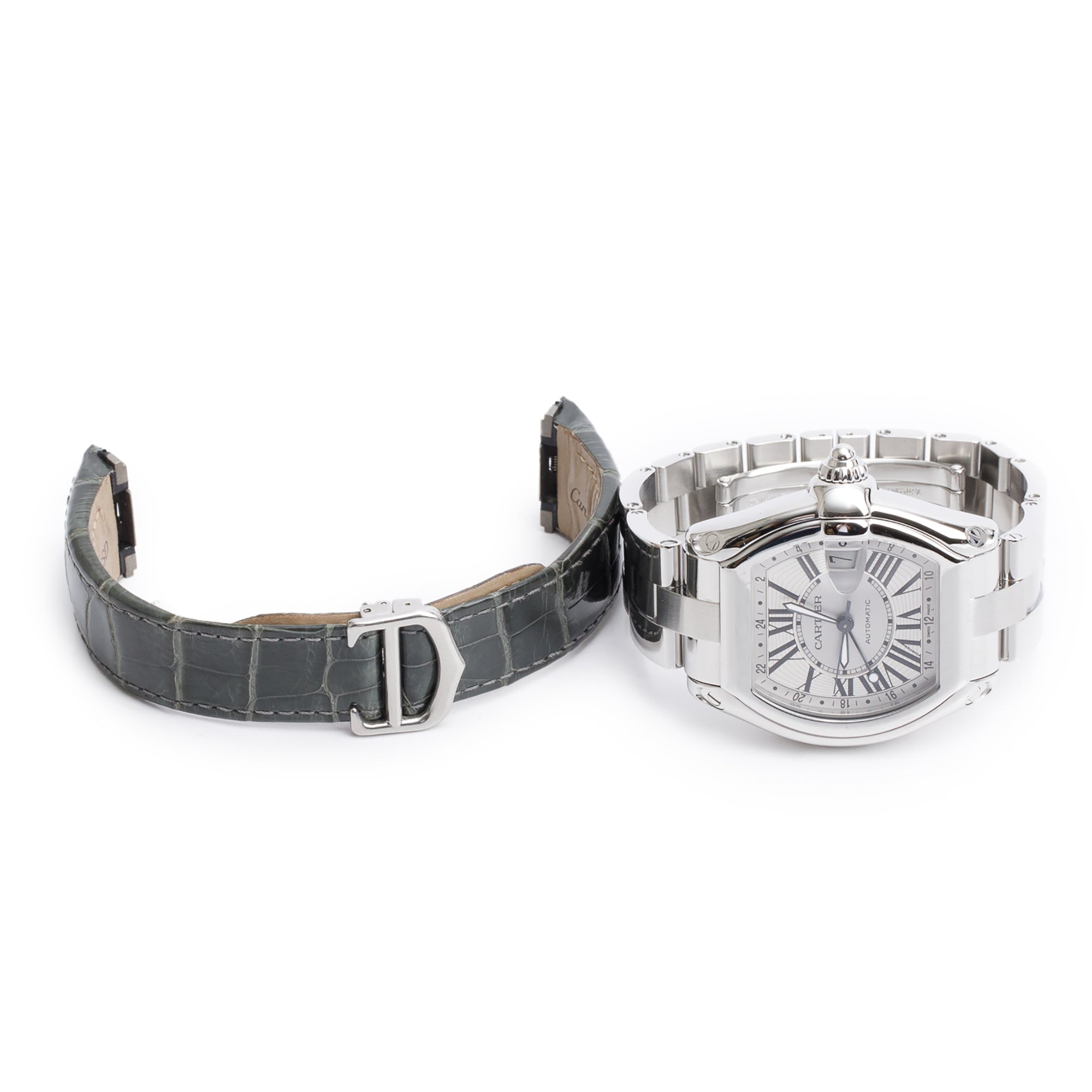 Cartier Stainless Steel Roadster GMT XL Automatic Watch 2722