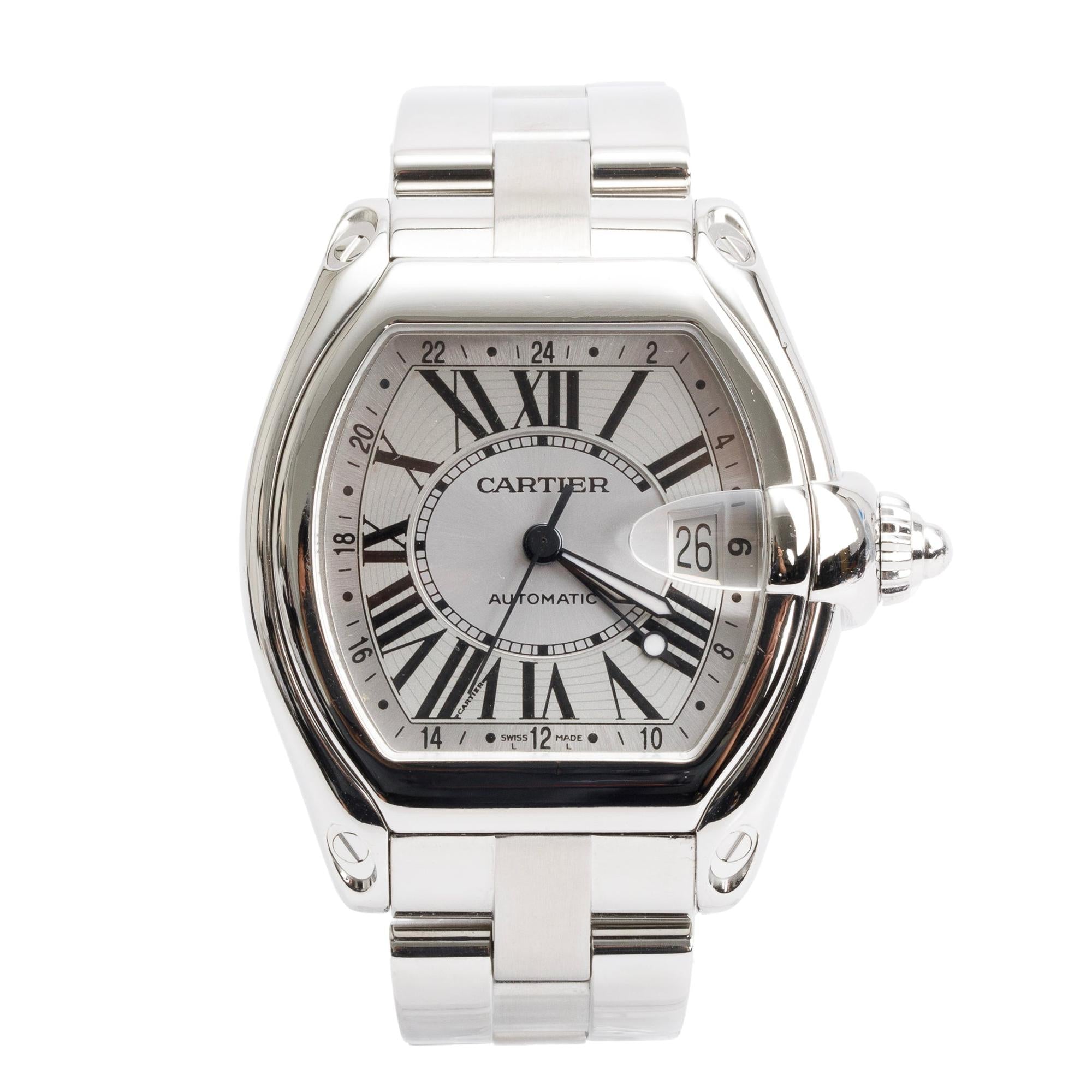 Cartier Stainless Steel Roadster GMT XL Automatic Watch 2722