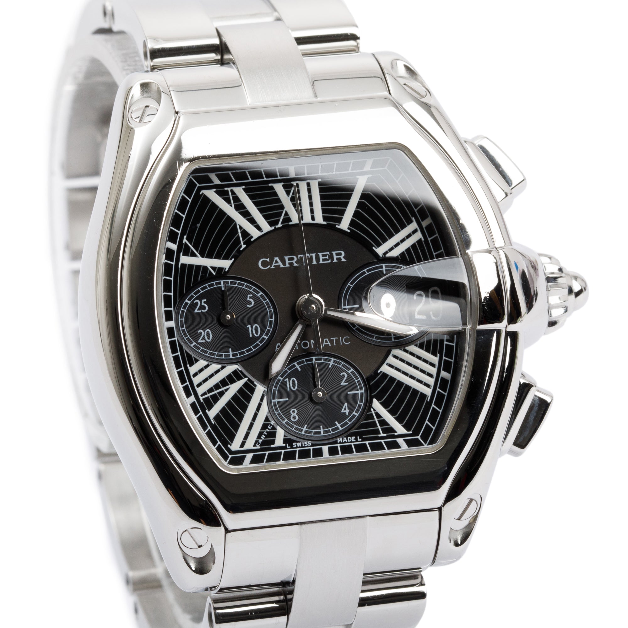 Cartier Stainless Steel Roadster XL Automatic Chronograph Watch