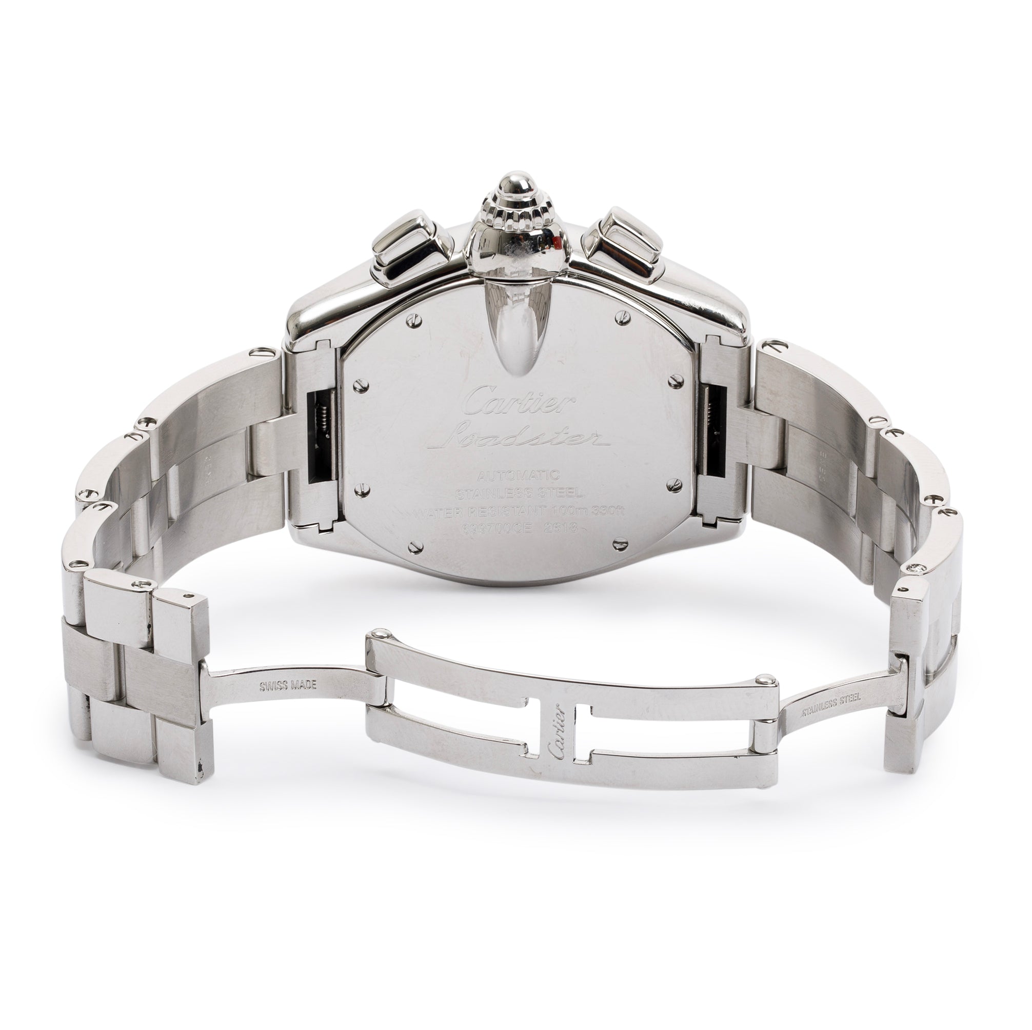 Cartier Stainless Steel Roadster XL Automatic Chronograph Watch w/ Box