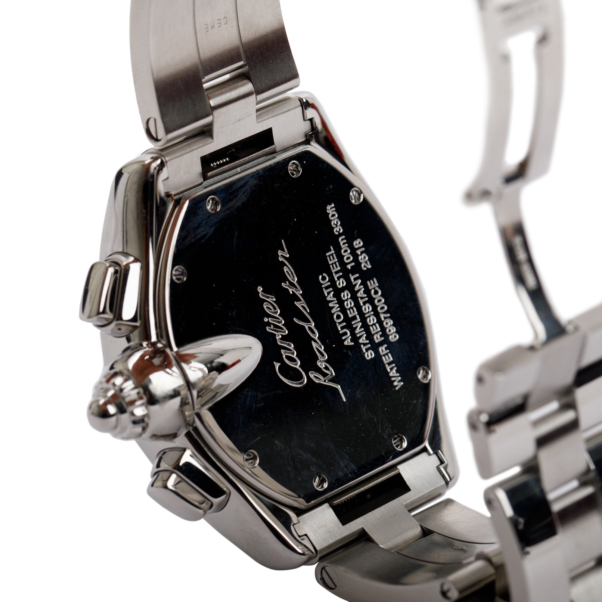 Cartier Stainless Steel Roadster XL Automatic Chronograph Watch w/ Box