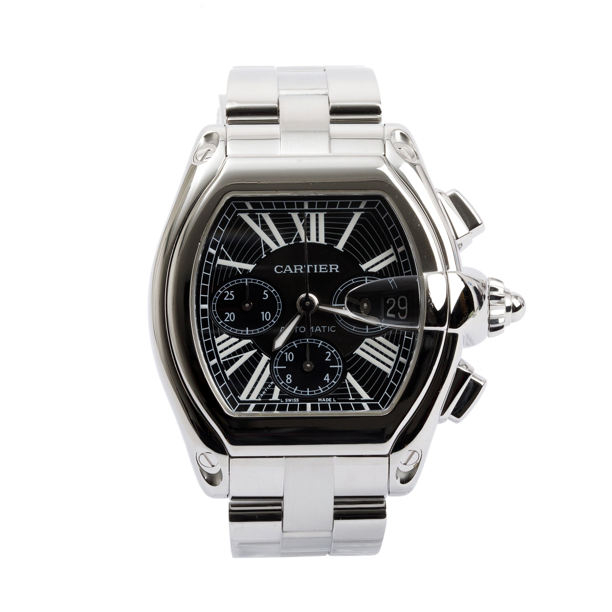 Cartier Stainless Steel Roadster XL Automatic Chronograph Watch