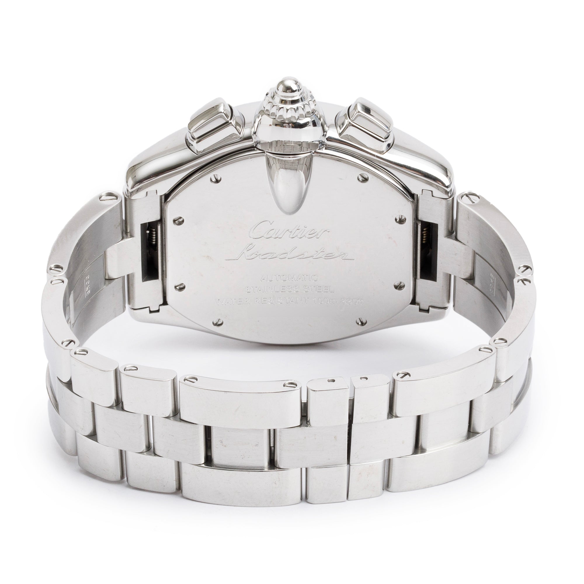 Cartier Stainless Steel Roadster XL Chronograph Automatic Watch 2618 w/ Extra Leather Strap