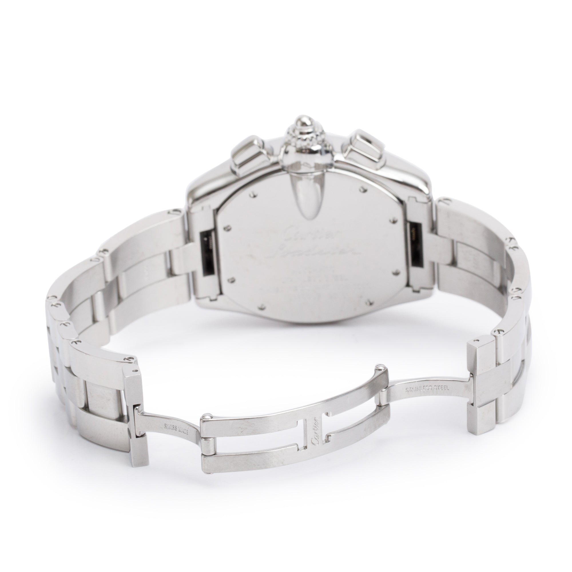 Cartier Stainless Steel Roadster XL Chronograph Automatic Watch 2618 w/ Extra Leather Strap