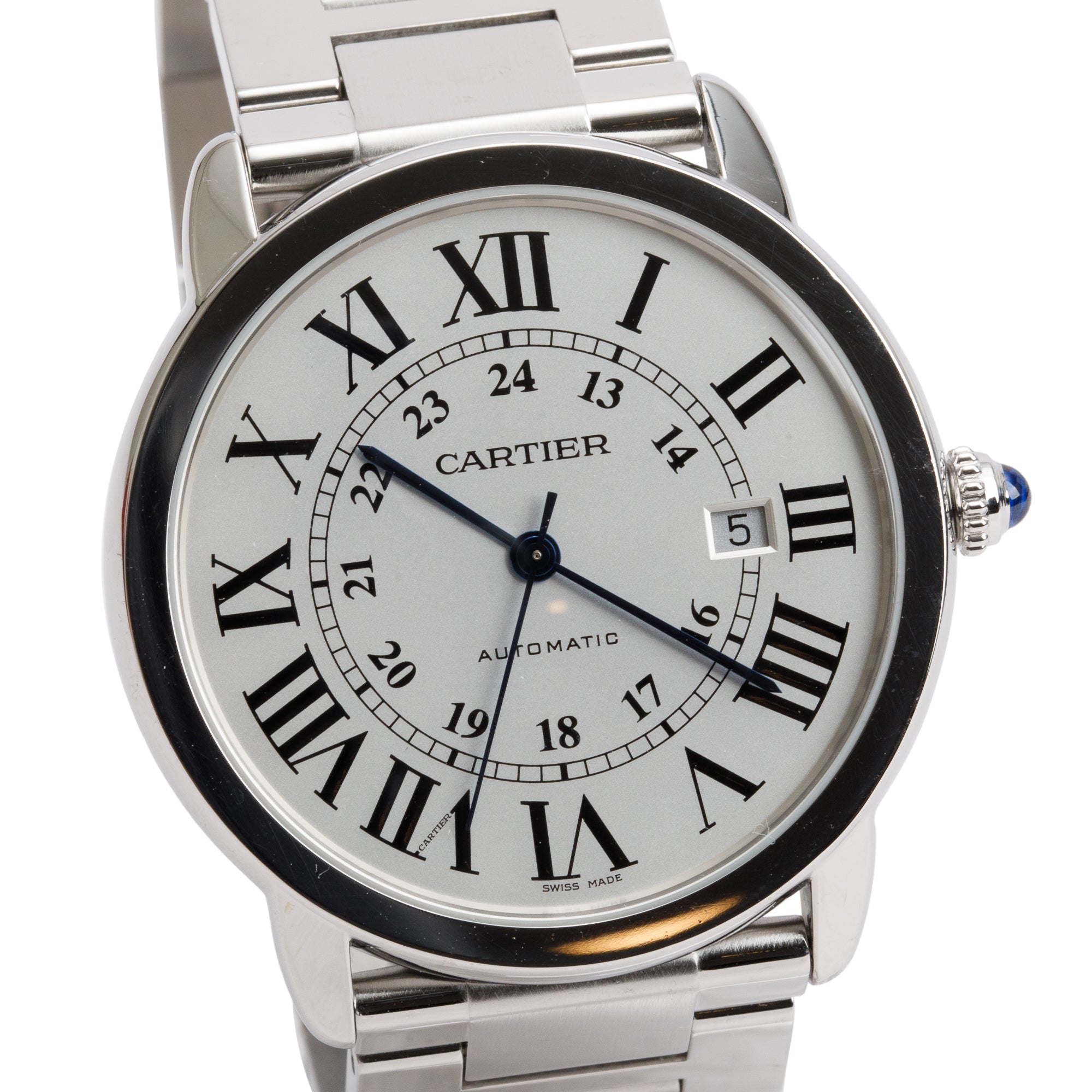 Cartier Stainless Steel Ronde Solo XL 42 MM Automatic Watch 3802 w/ Box & Papers
