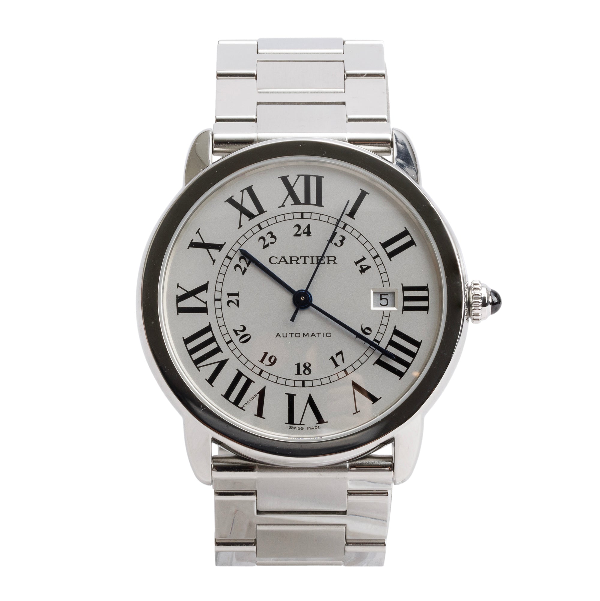 Cartier Stainless Steel Ronde Solo XL 42 MM Automatic Watch 3802 w/ Box & Papers