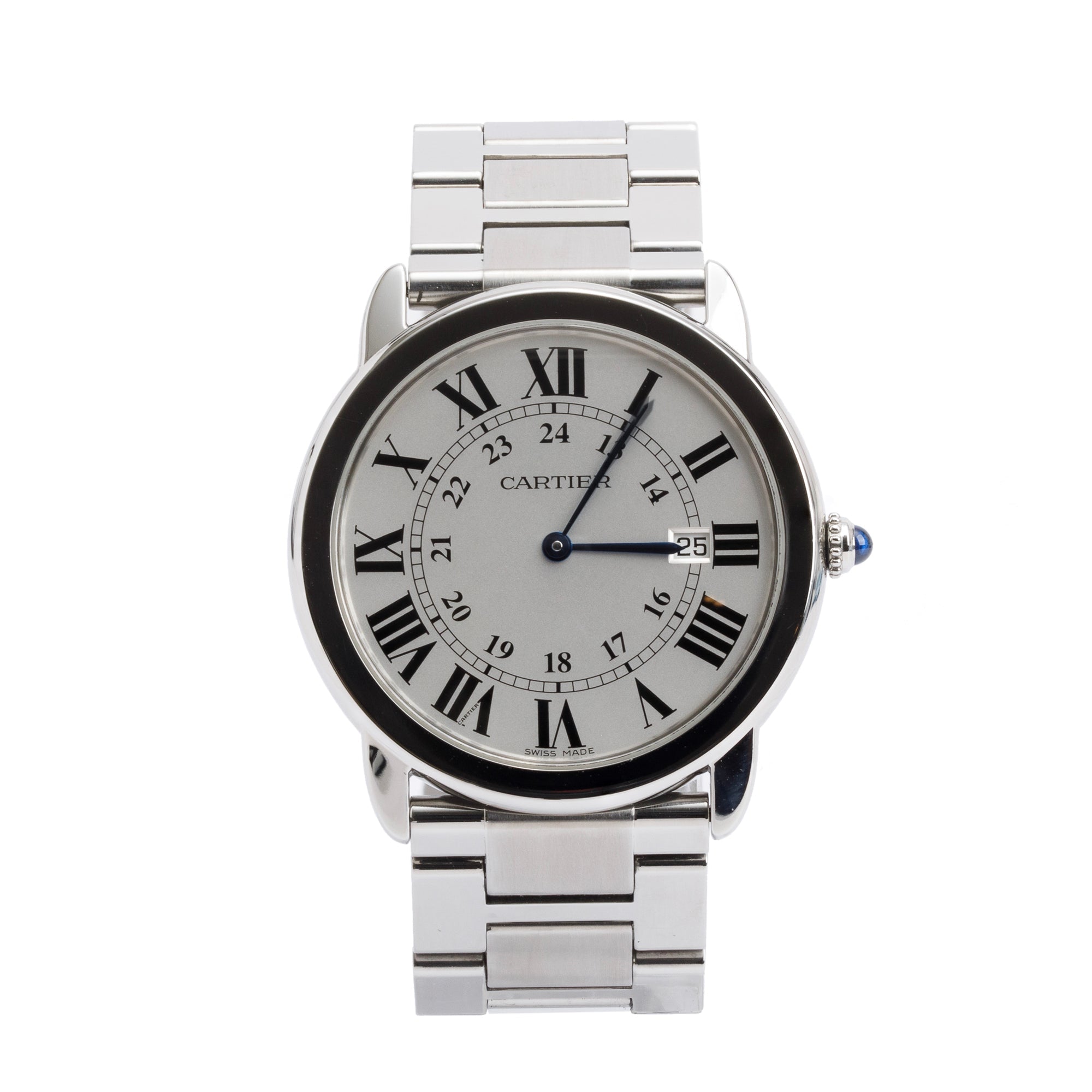 Cartier Stainless Steel Ronde Solo de Cartier 36 MM Watch 2934 w/ Box & Papers