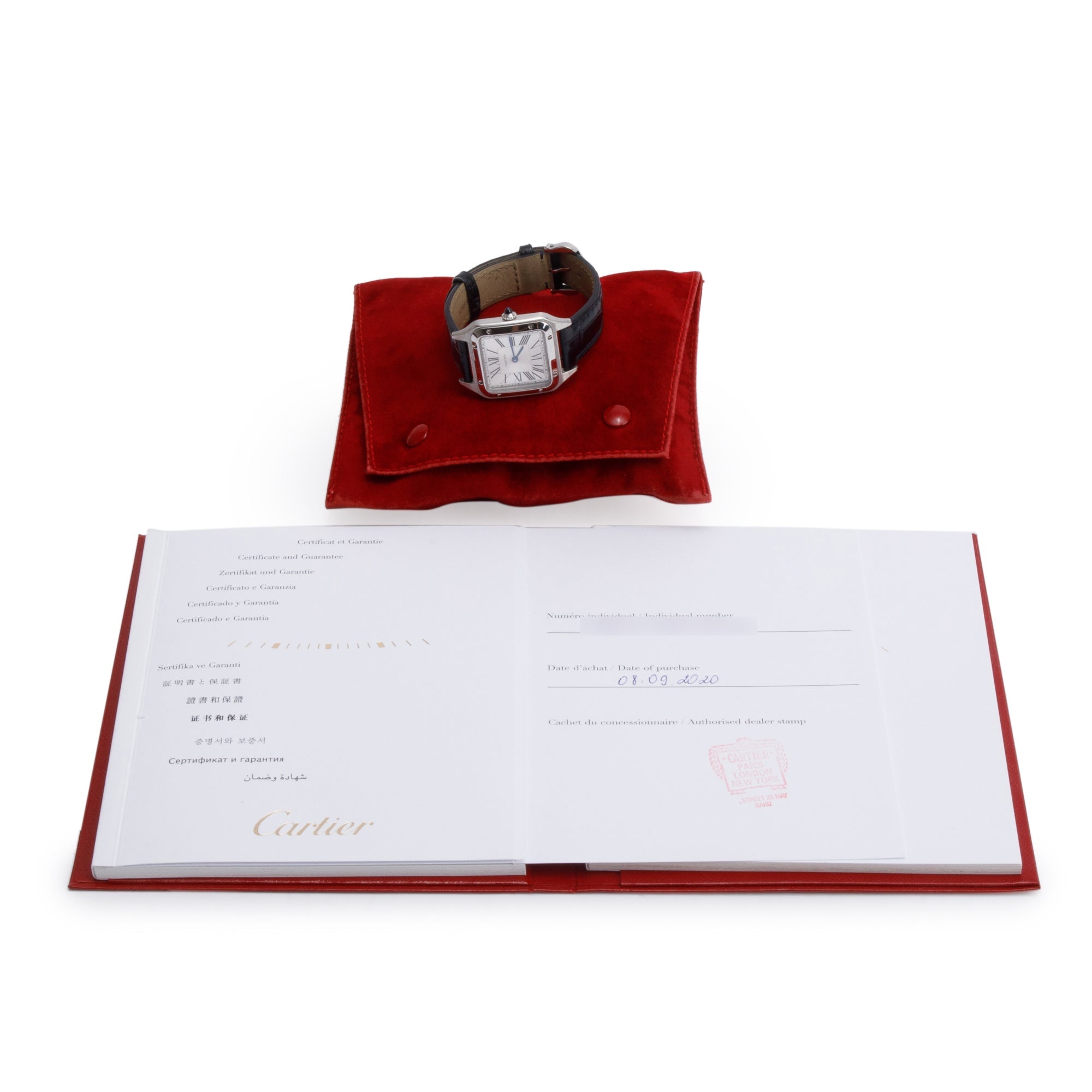 Cartier Stainless Steel Santos Dumont Watch, Small Model