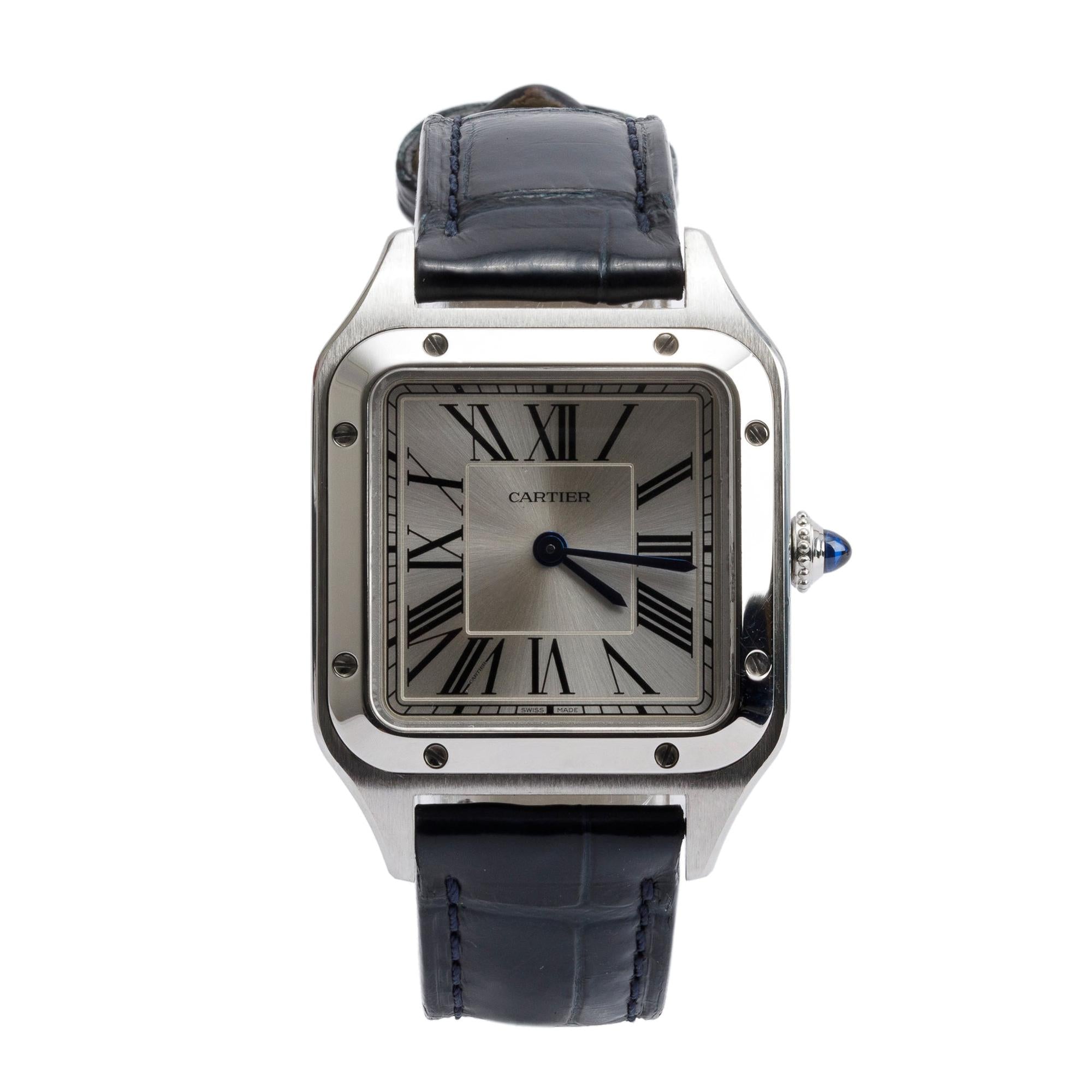 Cartier Stainless Steel Santos Dumont Watch, Small Model