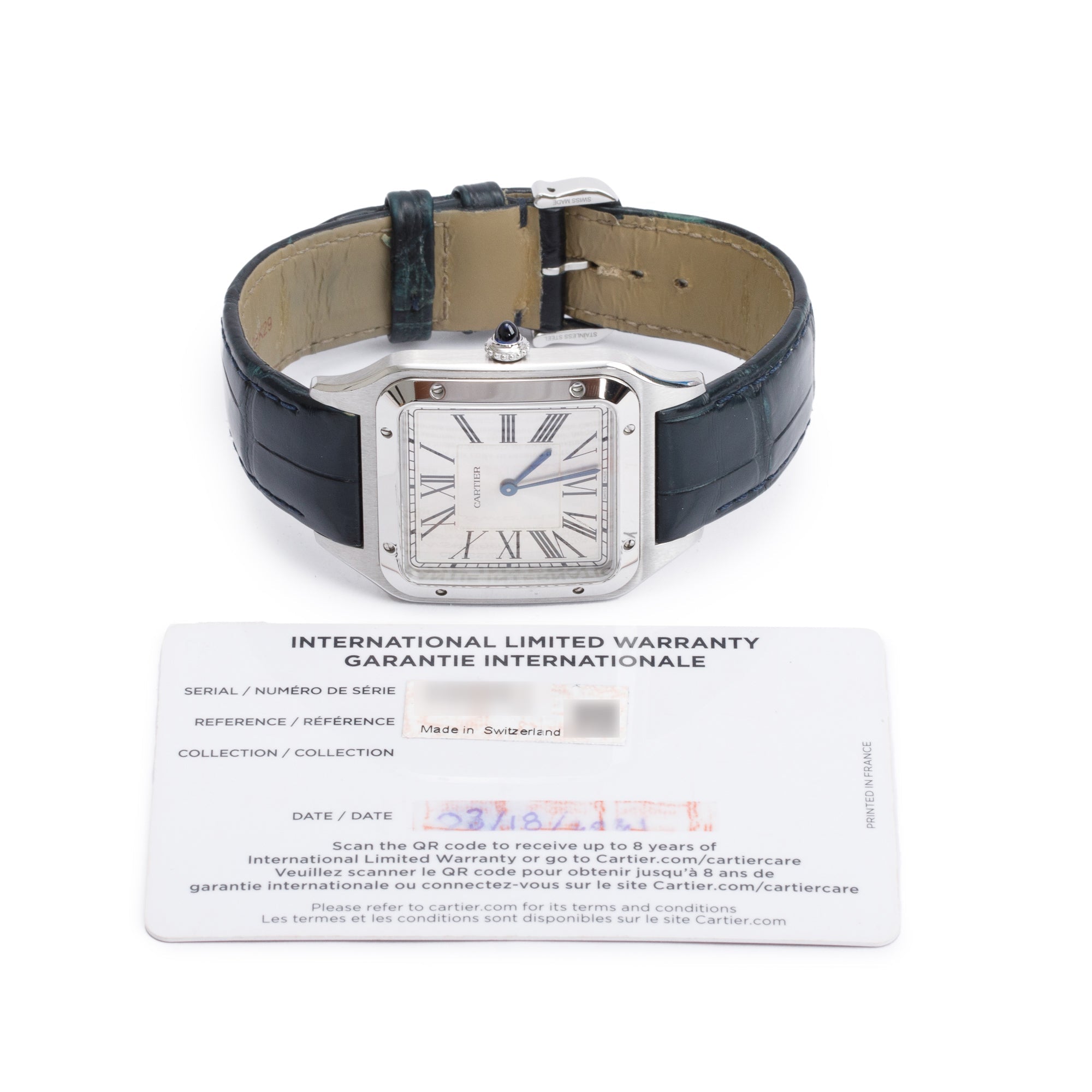 Cartier Stainless Steel Santos Dumont Watch, XL Model 4305