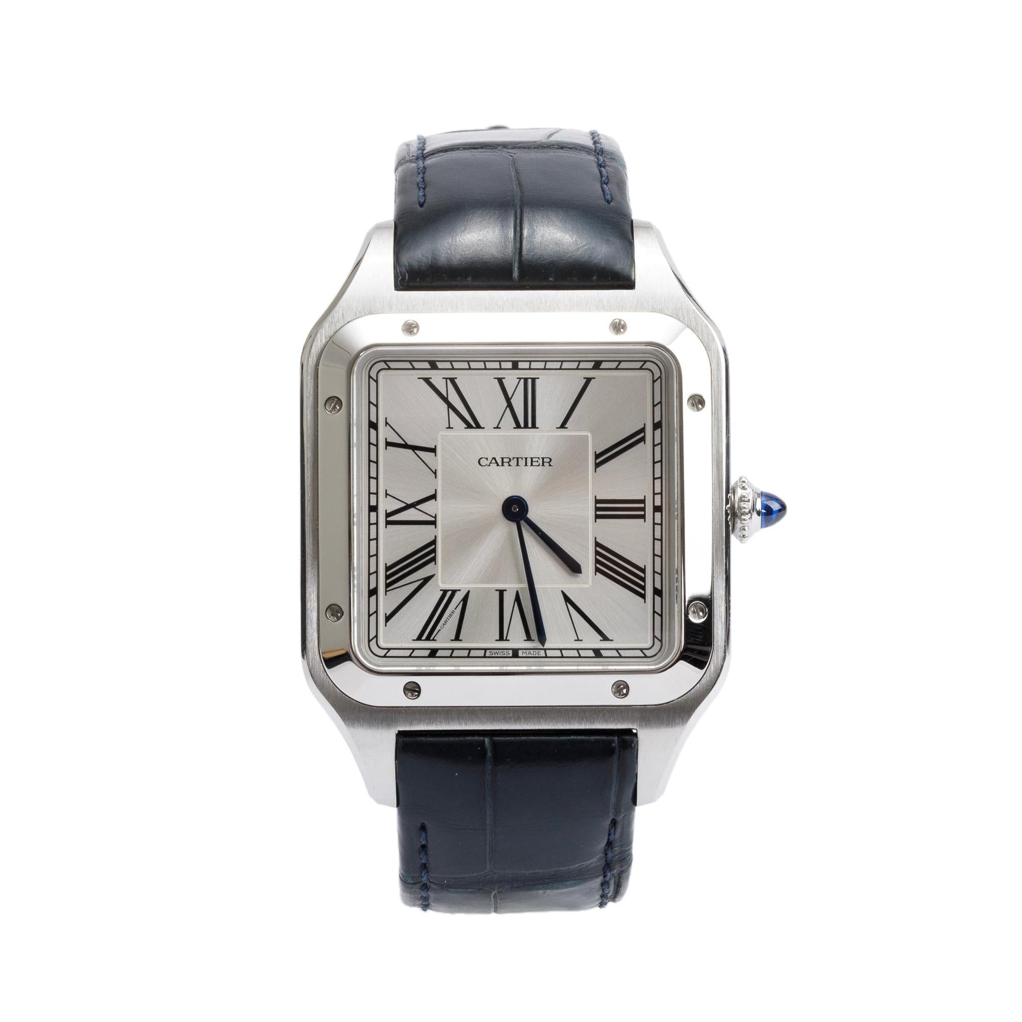 Cartier Stainless Steel Santos Dumont Watch, XL Model 4305