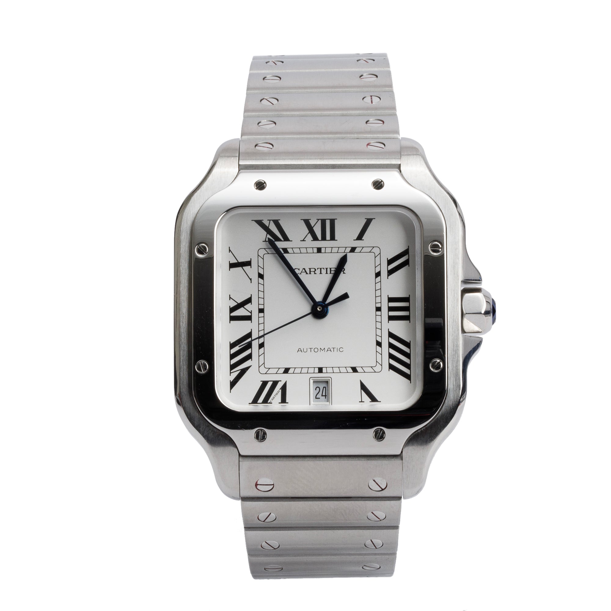 Cartier Stainless Steel Santos de Cartier Automatic Watch, Large Model 4072 w/ Box