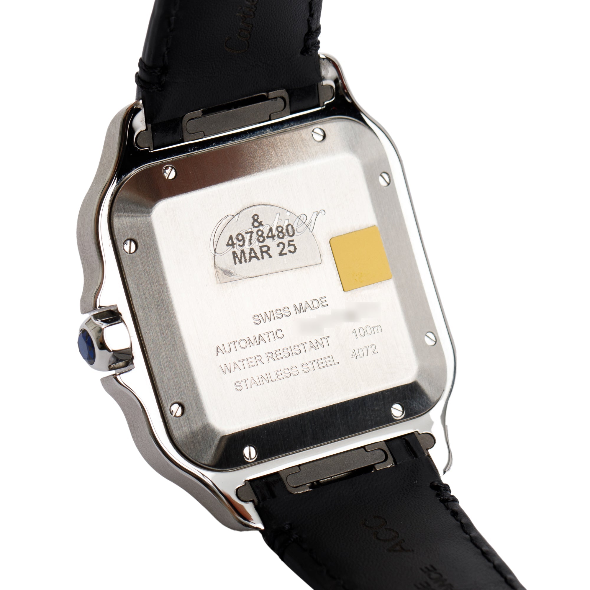 Cartier Stainless Steel Santos de Cartier Watch, Large Model w/ Box, Papers & Extra Straps