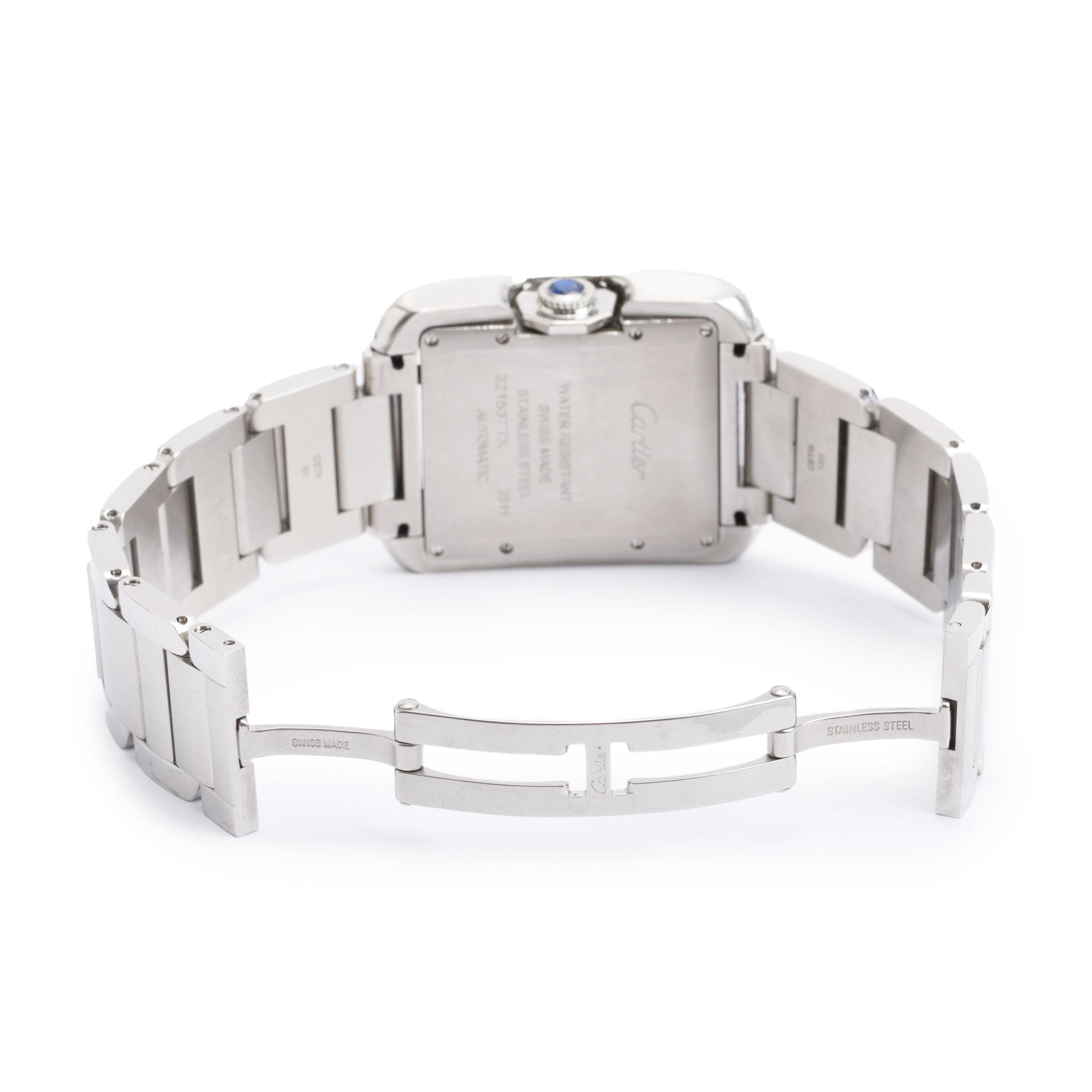 Cartier Stainless Steel Tank Anglaise Automatic Watch, Large Model 3511