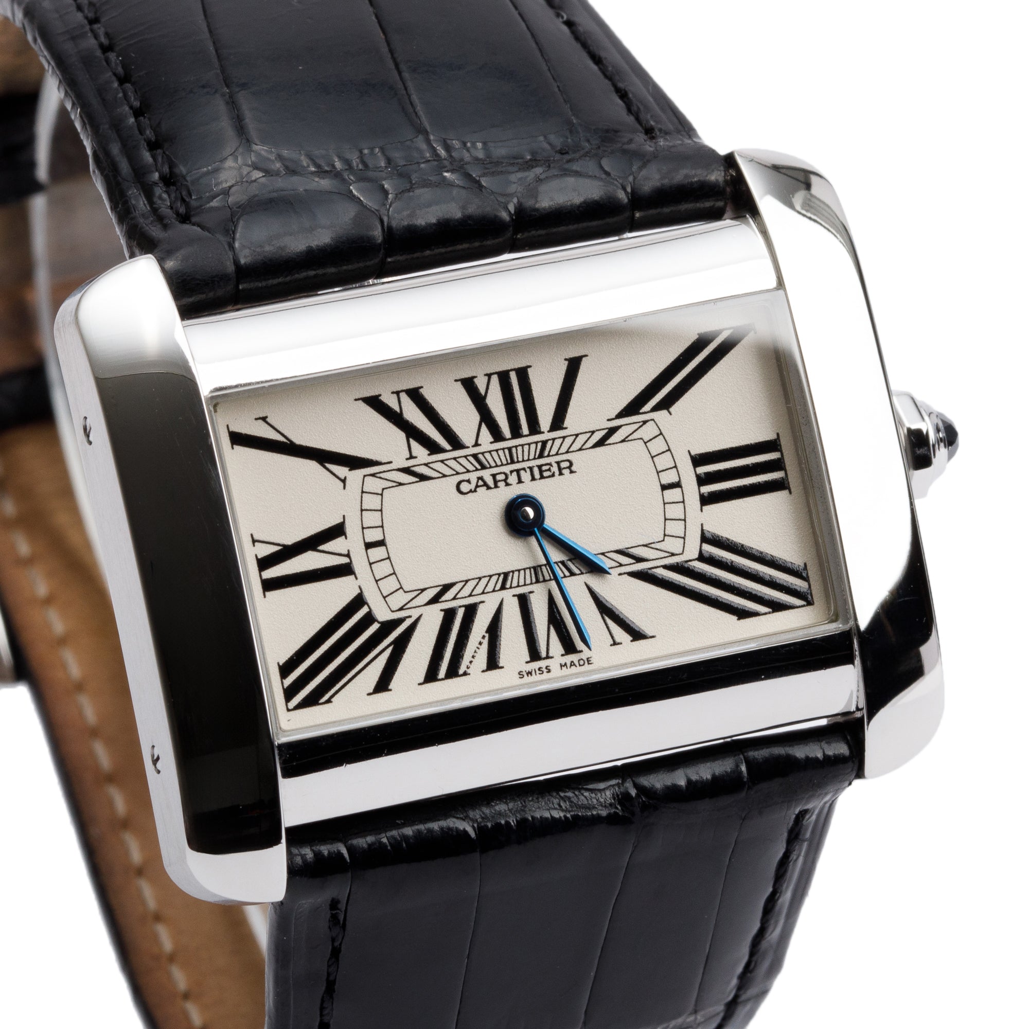 Cartier Stainless Steel Tank Divan Watch 2600