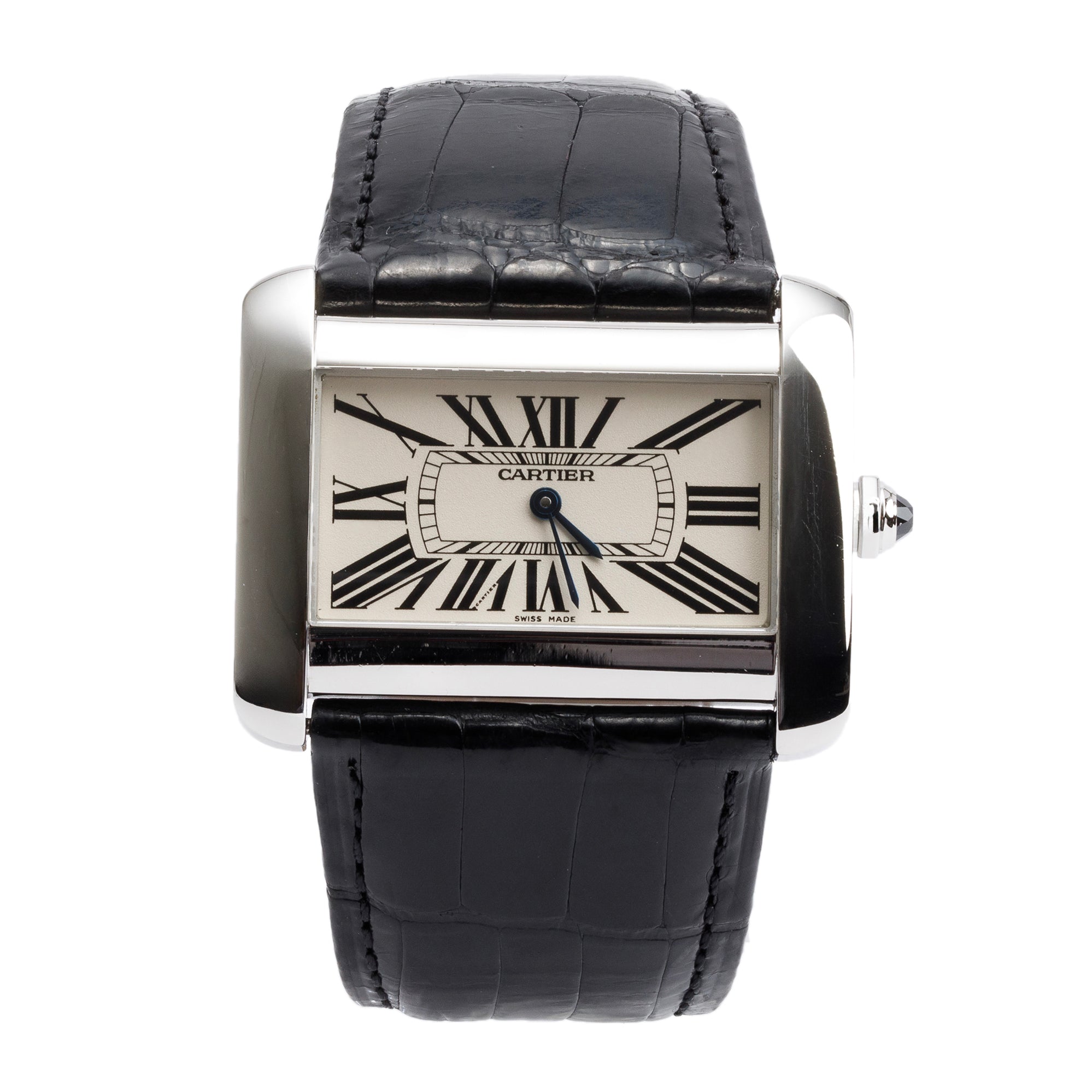 Cartier Stainless Steel Tank Divan Watch 2600