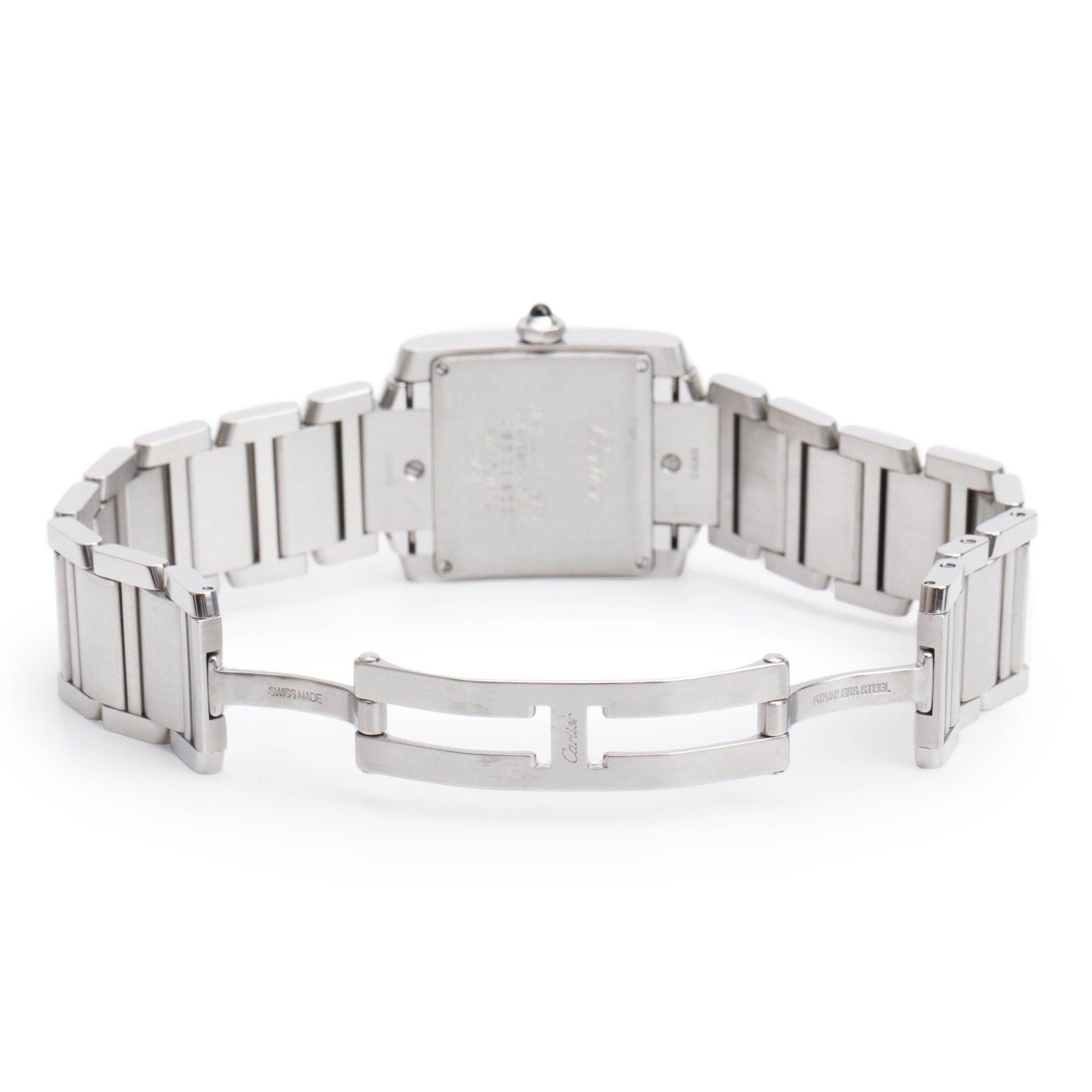 Cartier Stainless Steel Tank Francaise Watch, Medium Model 3751 w/ Box & Papers