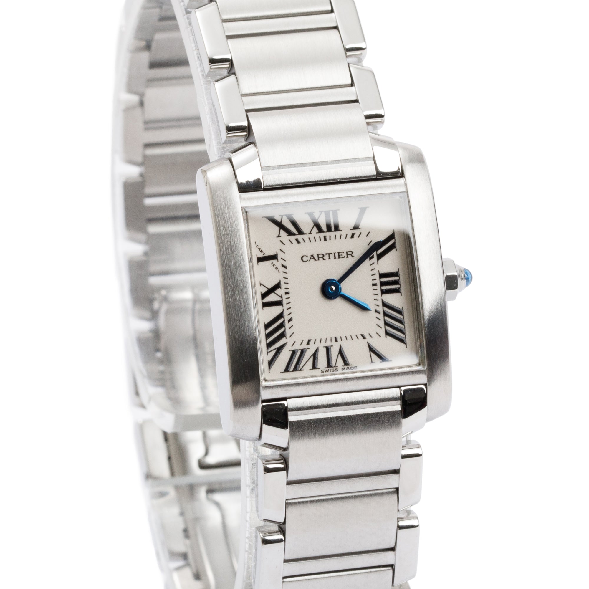 Cartier Stainless Steel Tank Francaise Watch, Small Model w/ Box