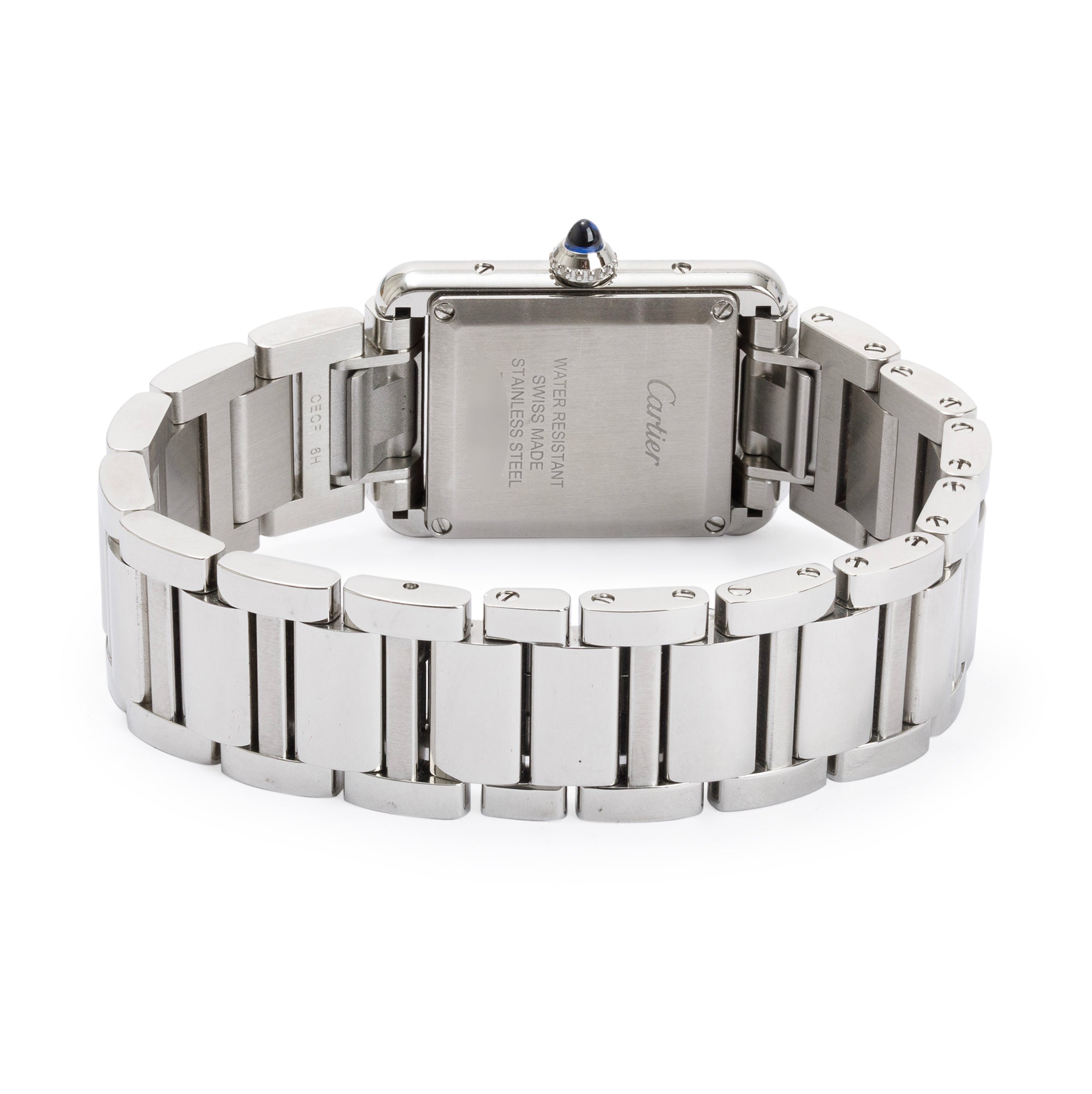 Cartier Stainless Steel Tank Must Watch, Small Model w/ Box & Papers