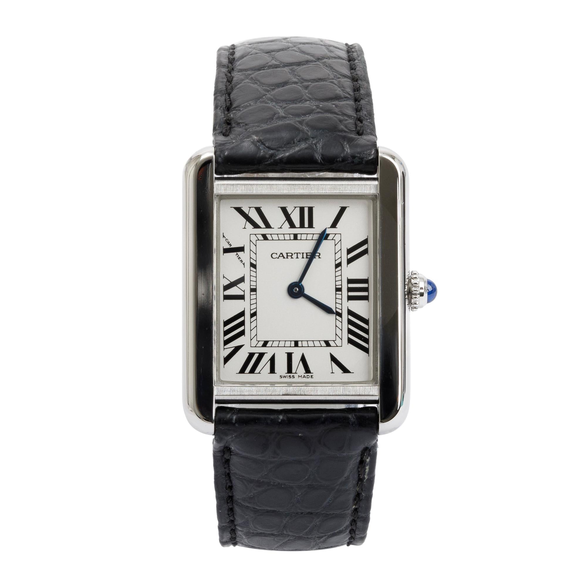 Cartier Stainless Steel Tank Solo 24 MM Watch, Small Model