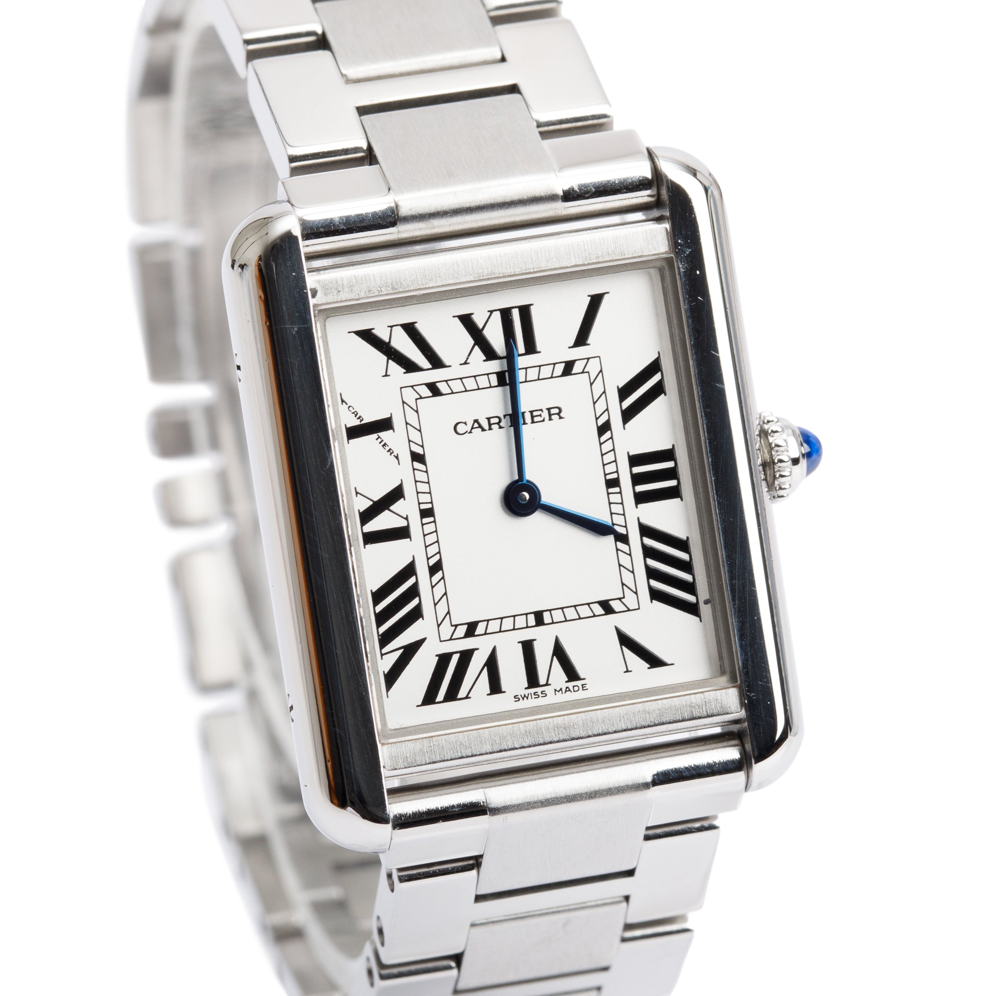 Cartier Stainless Steel Tank Solo Quartz Watch, Medium Model 3170