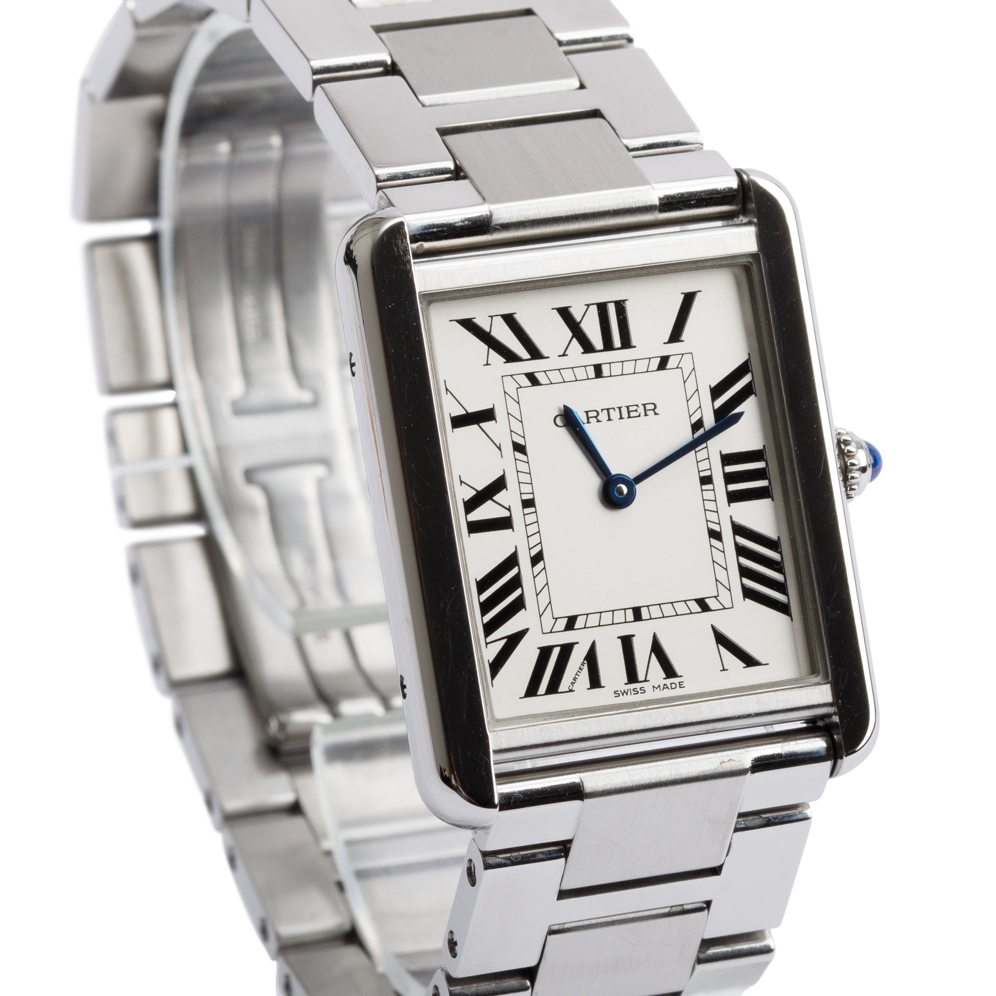 Cartier Stainless Steel Tank Solo Watch, Large Model w/ Box