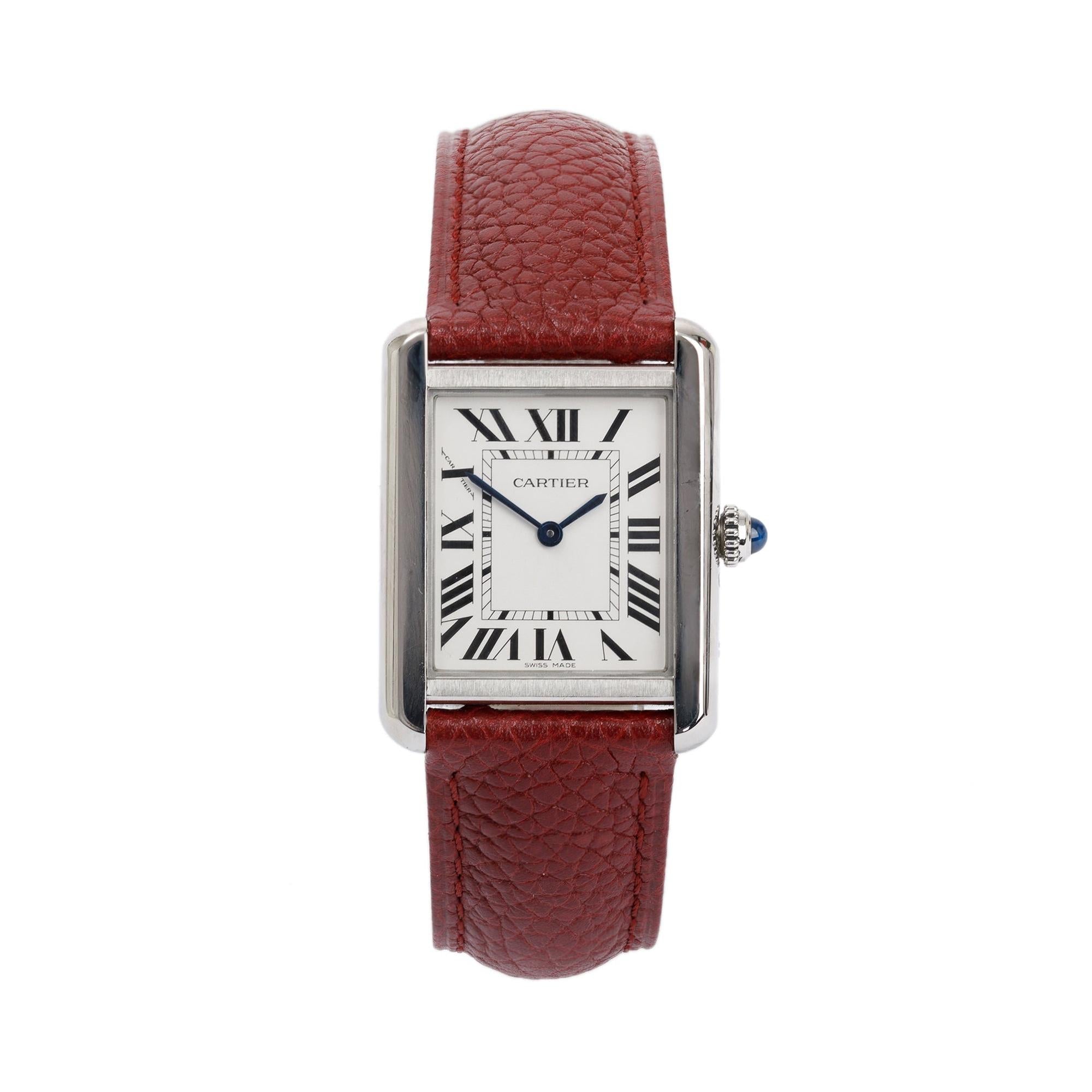 Cartier Stainless Steel Tank Solo Watch w/ Box & Papers