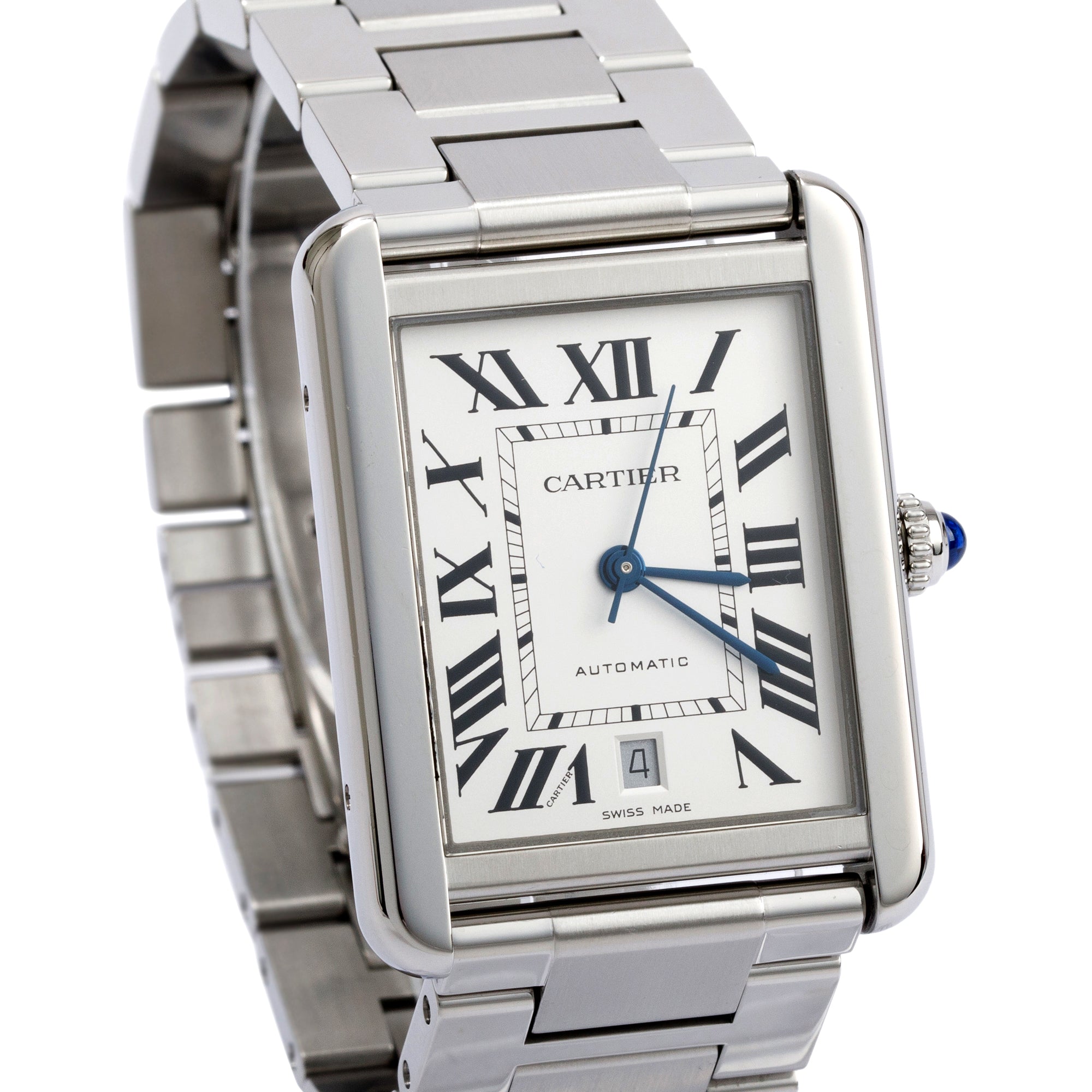 Cartier Stainless Steel Tank Solo XL 31 MM Automatic Watch w/ Box & Papers