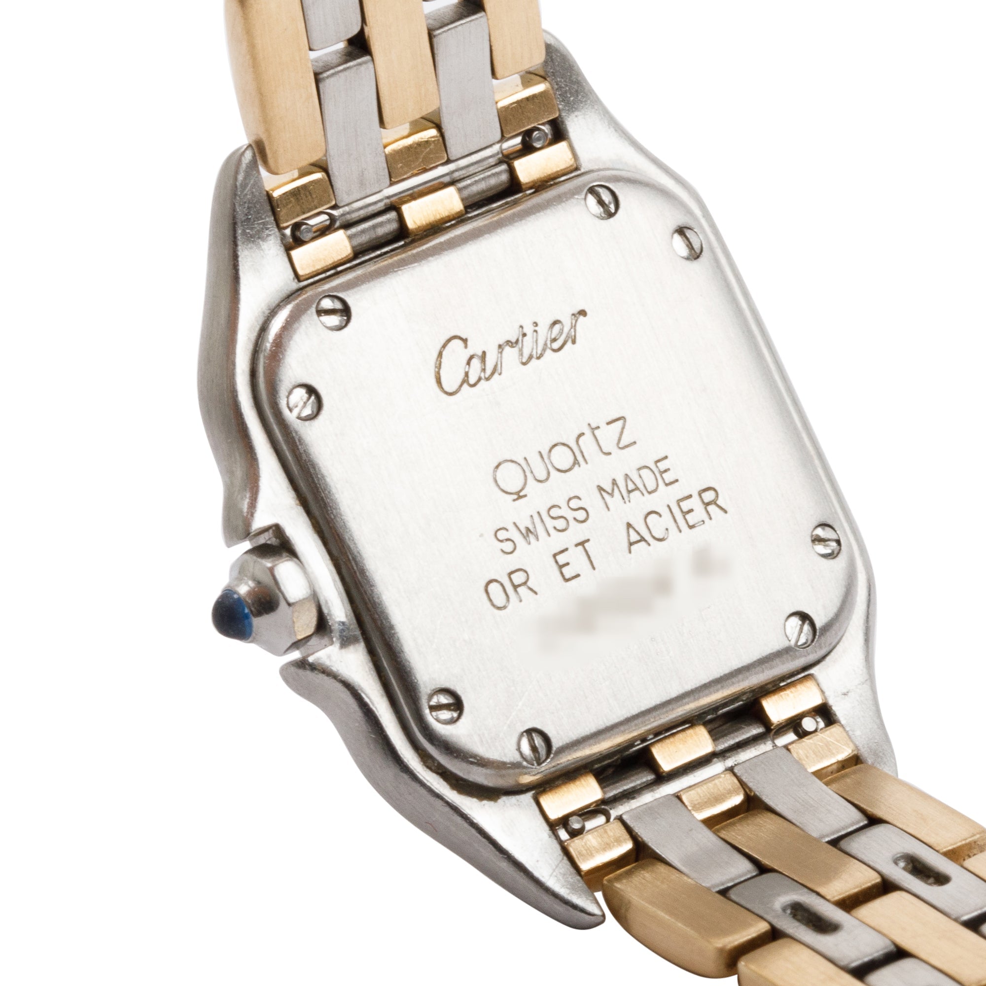 Cartier Steel & 18k Yellow Gold 3-Row Gold Panthere de Cartier Watch, Small Model