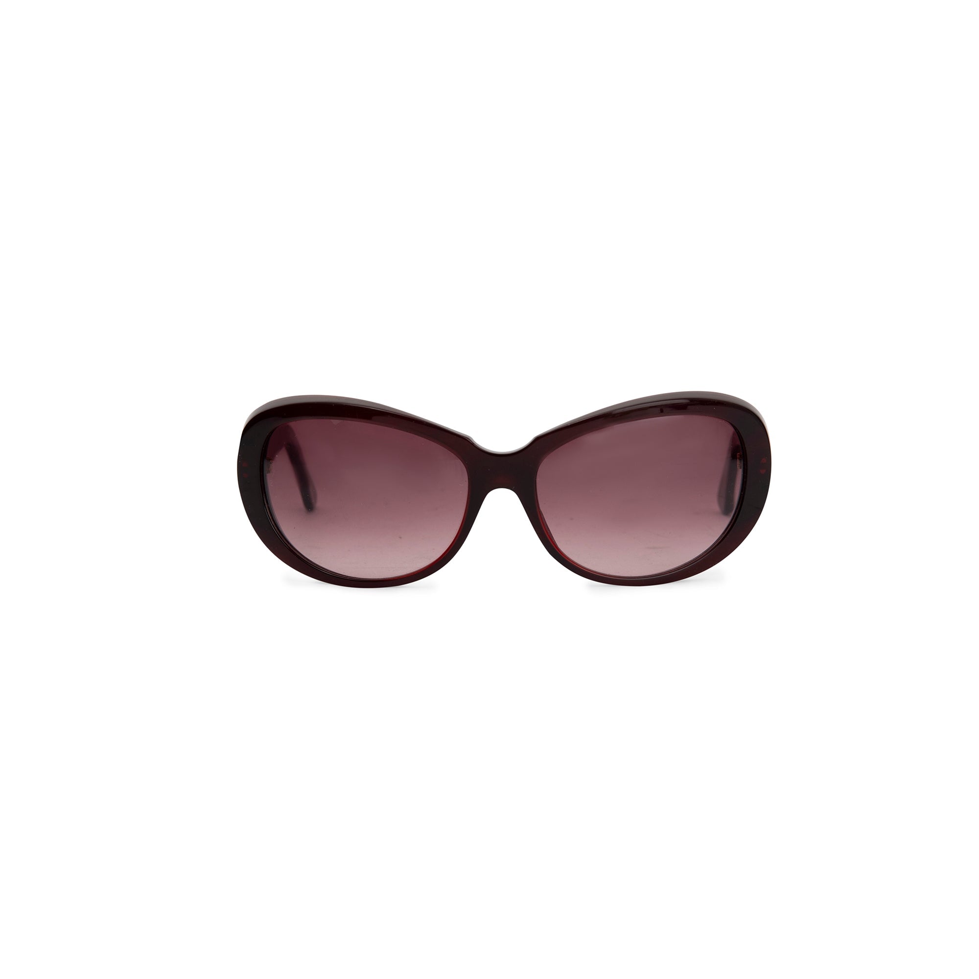 Cartier Vintage 135 Burgundy Frame Gradient Tinted Sunglasses w/ Case